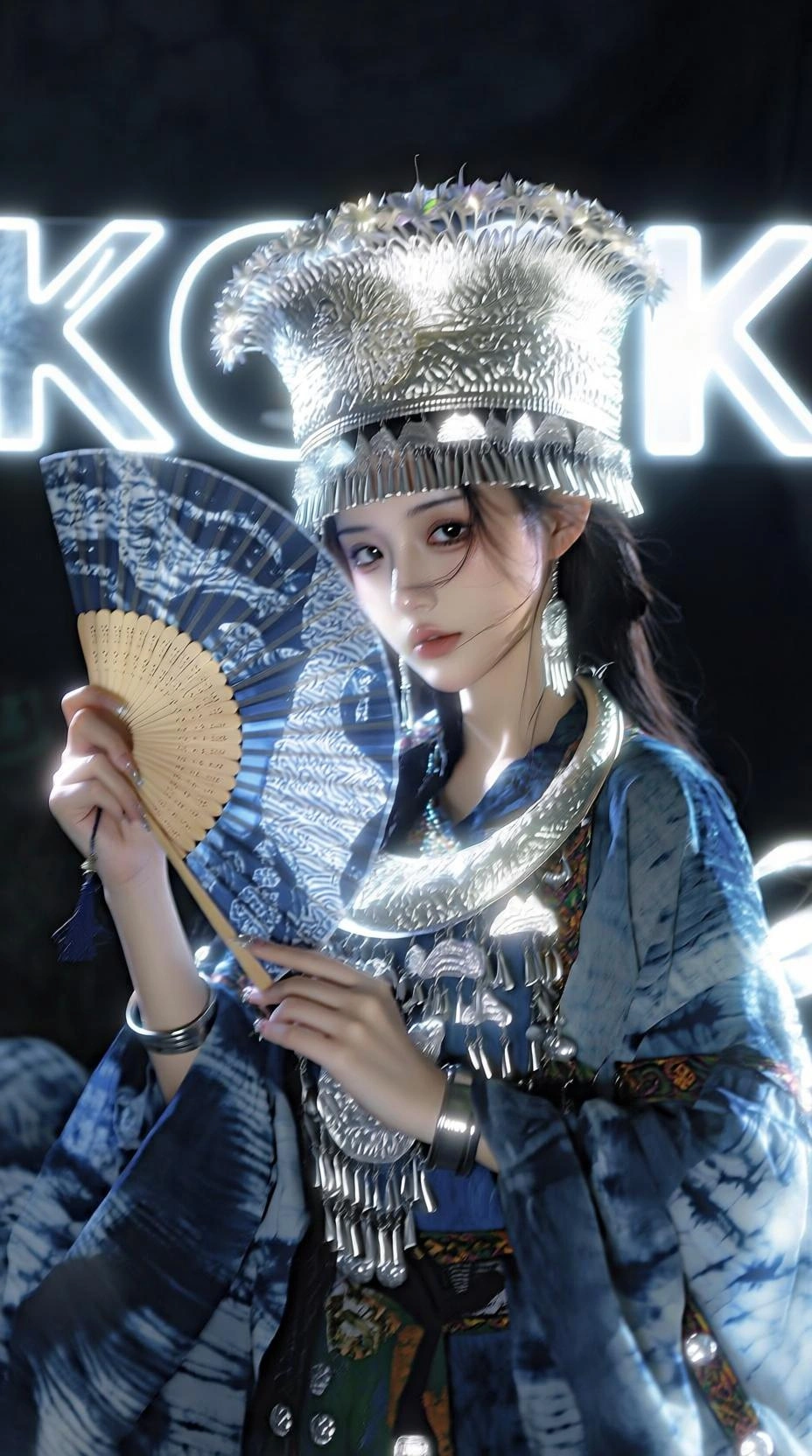 霓裳银饰，扇舞流光