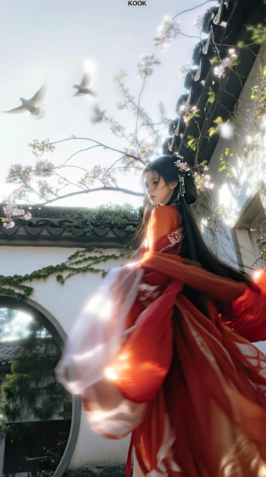 春日红衣，翩若惊鸿