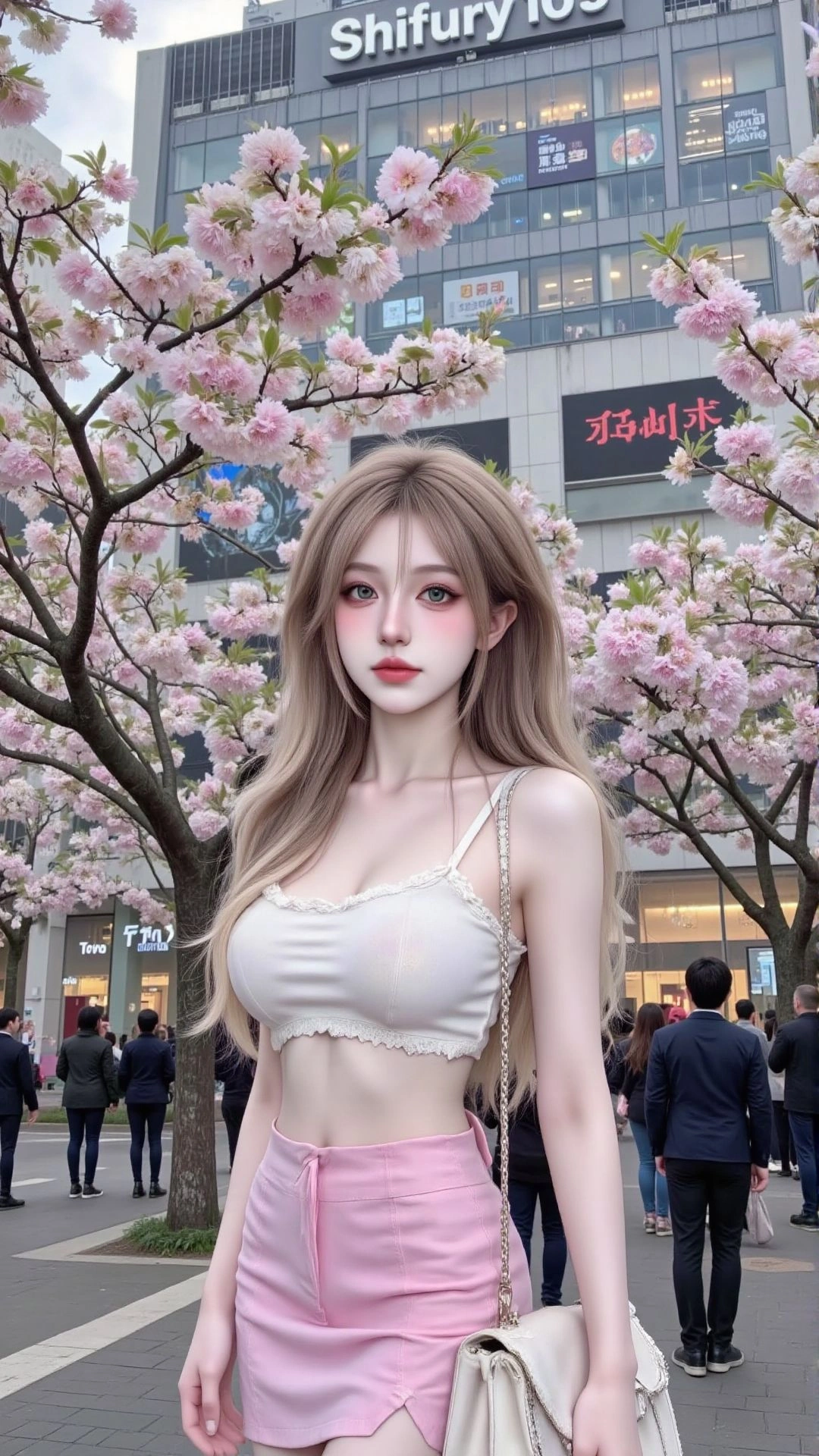 东京街头的樱雨