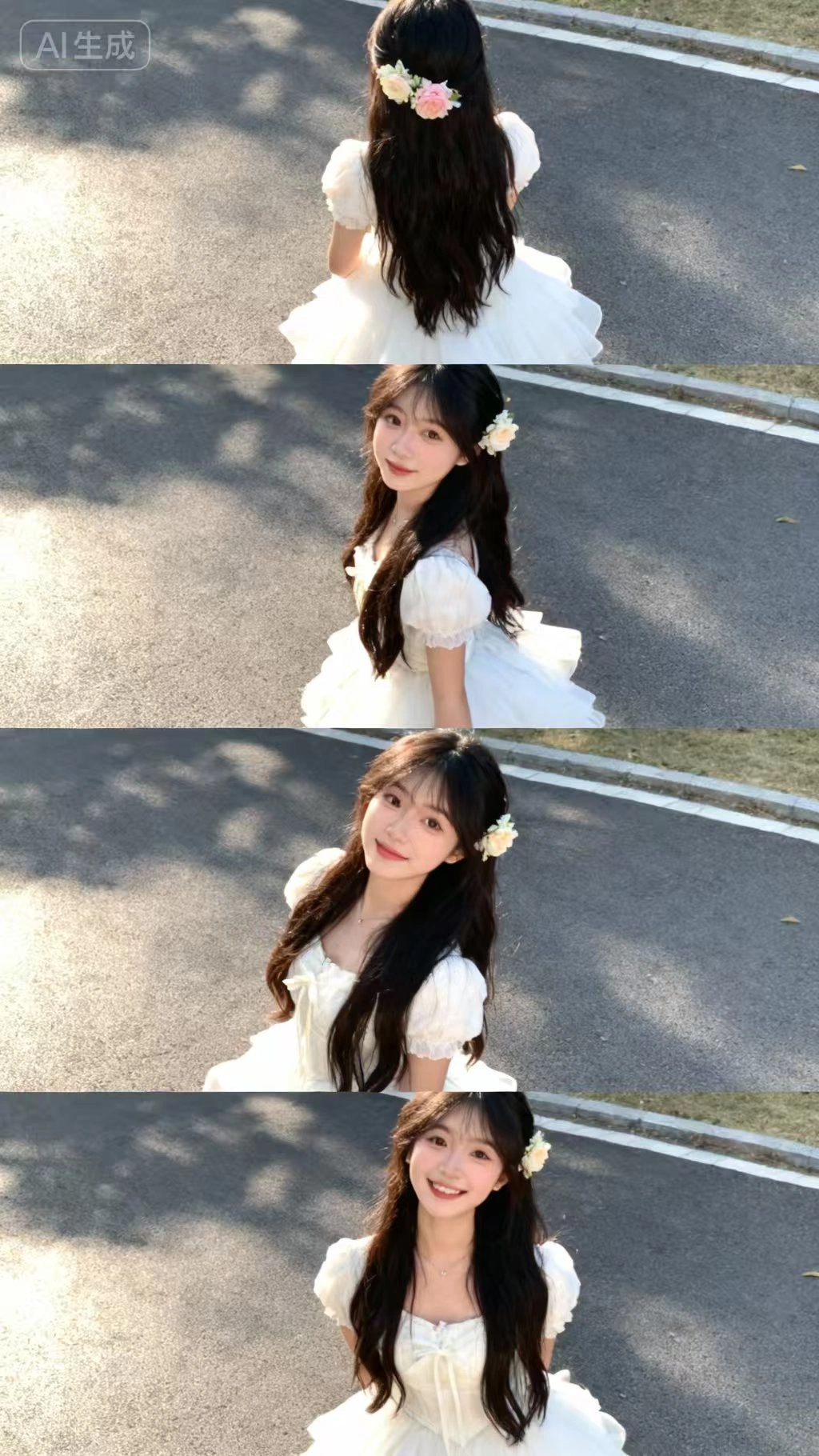 少女 白色连衣裙@一袋米