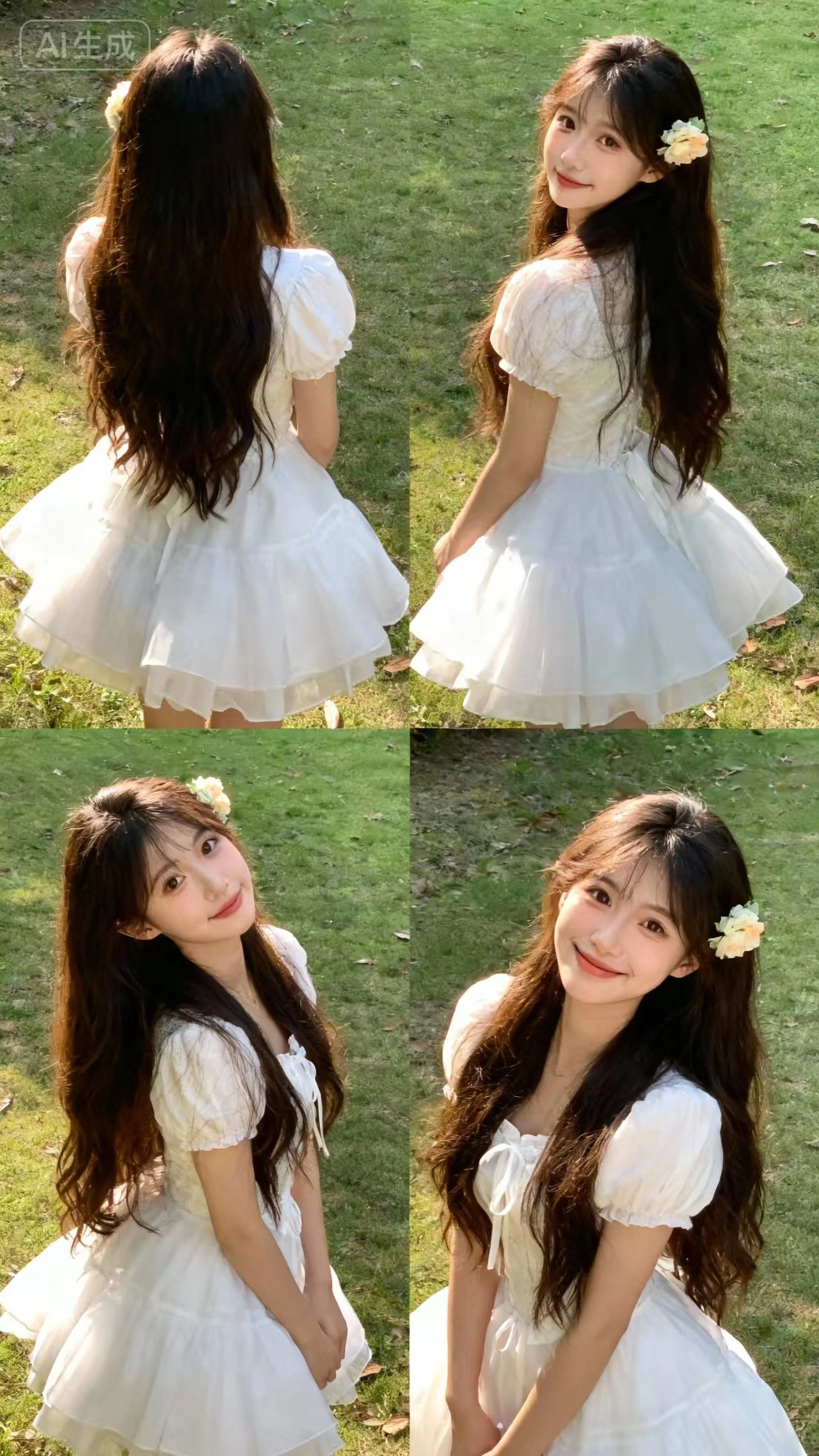 少女 白色连衣裙@一袋米