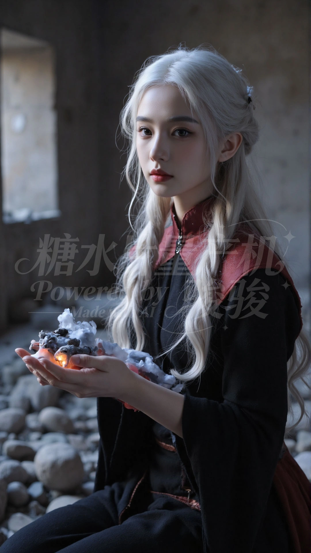 一袭黑丝绒抹胸裙，与都市霓虹共舞