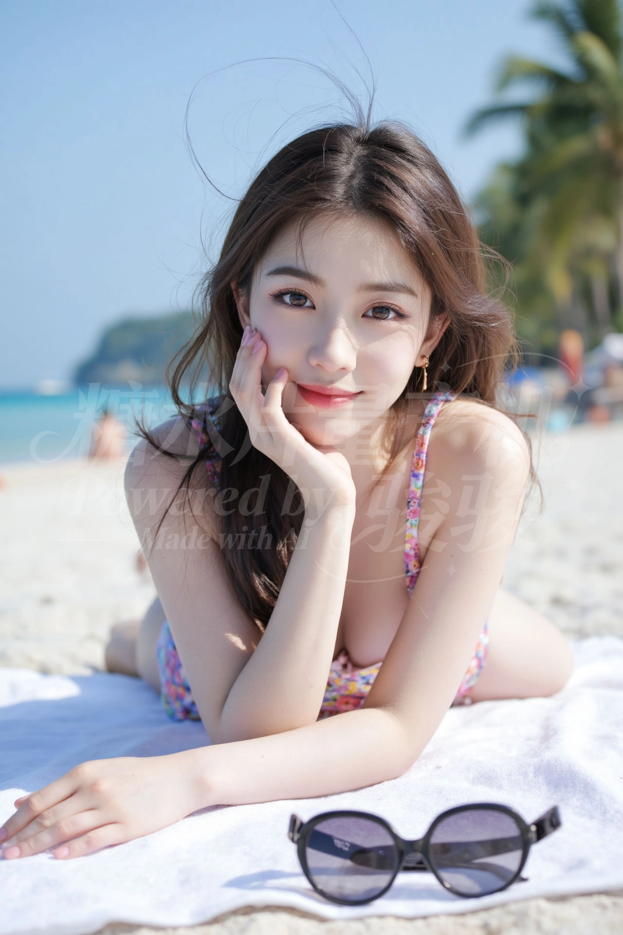 迷宫花园里，金发白衣，碎花裙摇曳