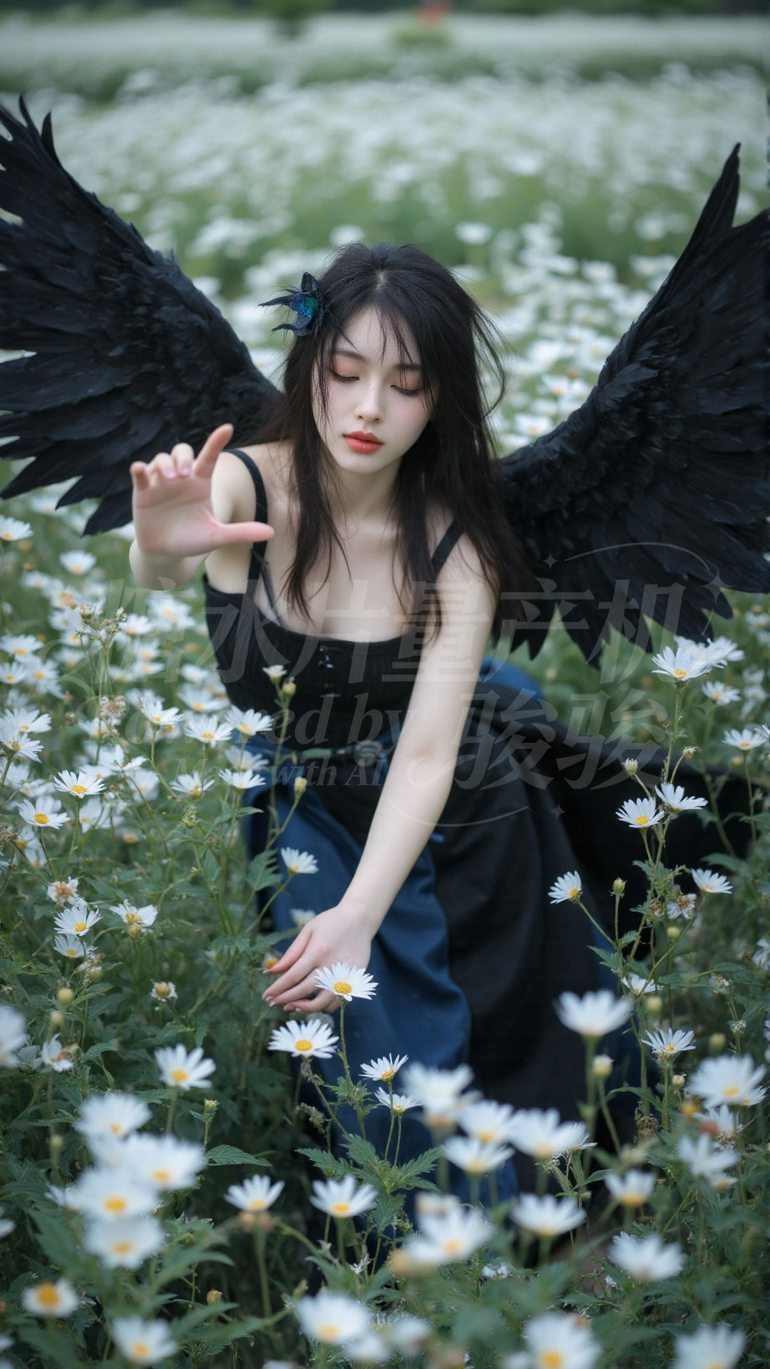 迷宫花园里，金发白衣，碎花裙摇曳