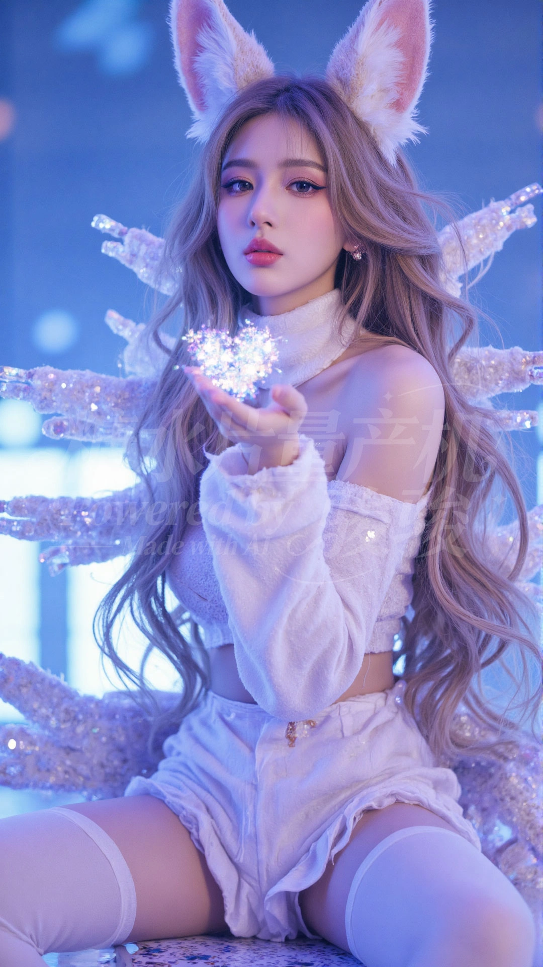 荒漠晴空下，红发纱裙，花雨翩跹