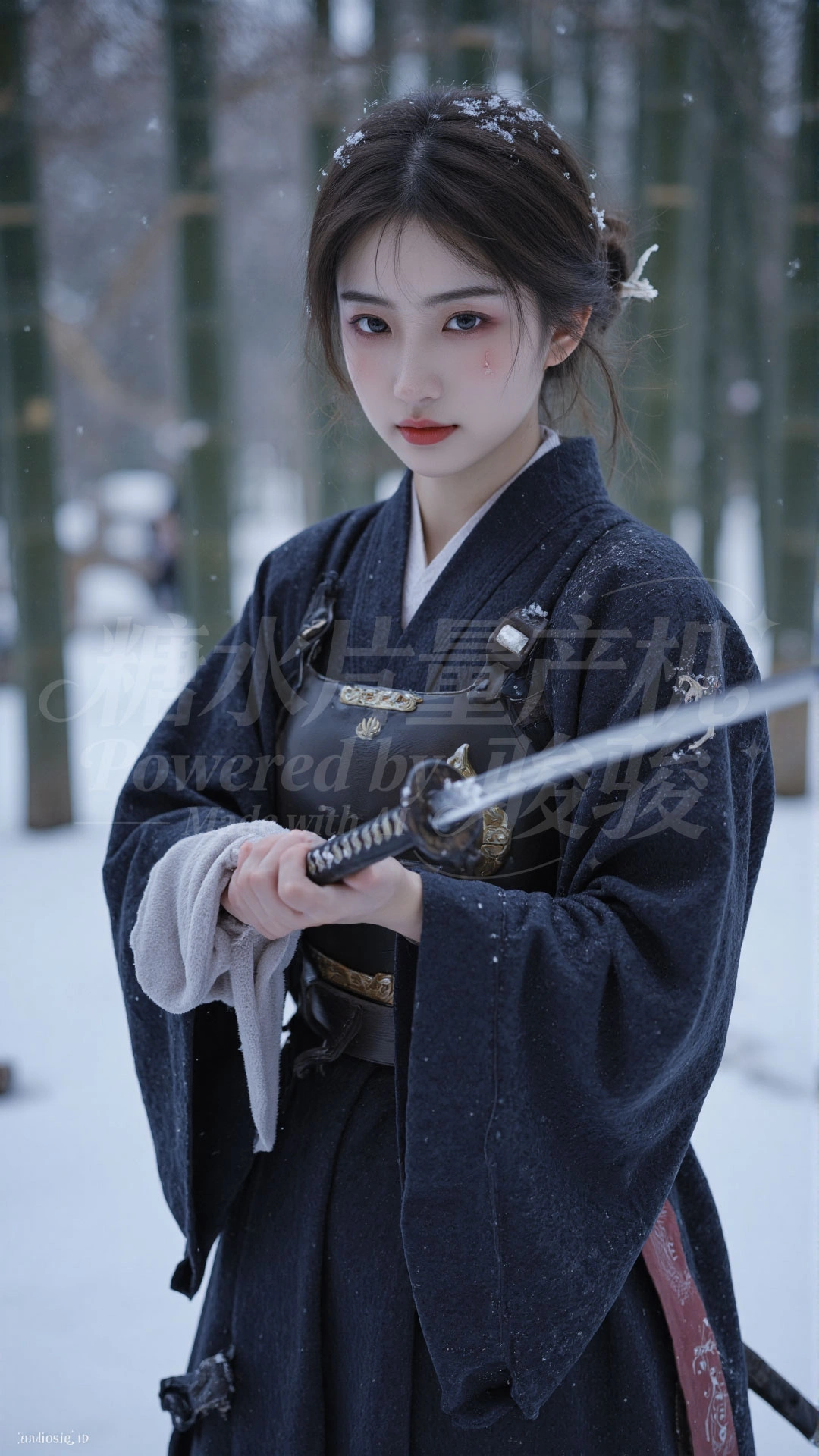 荒漠晴空下，红发纱裙，花雨翩跹