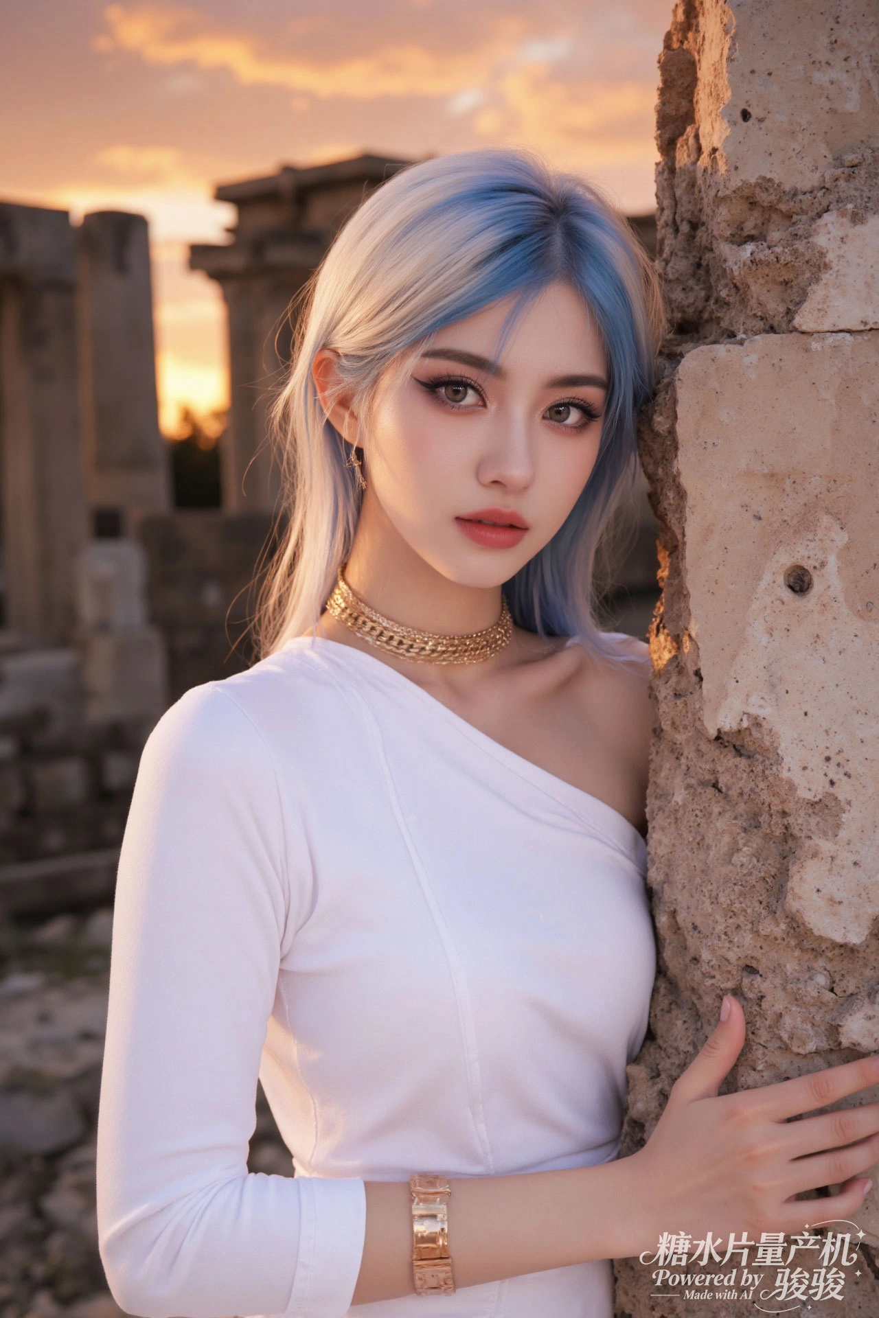 废墟残阳，古址沧桑