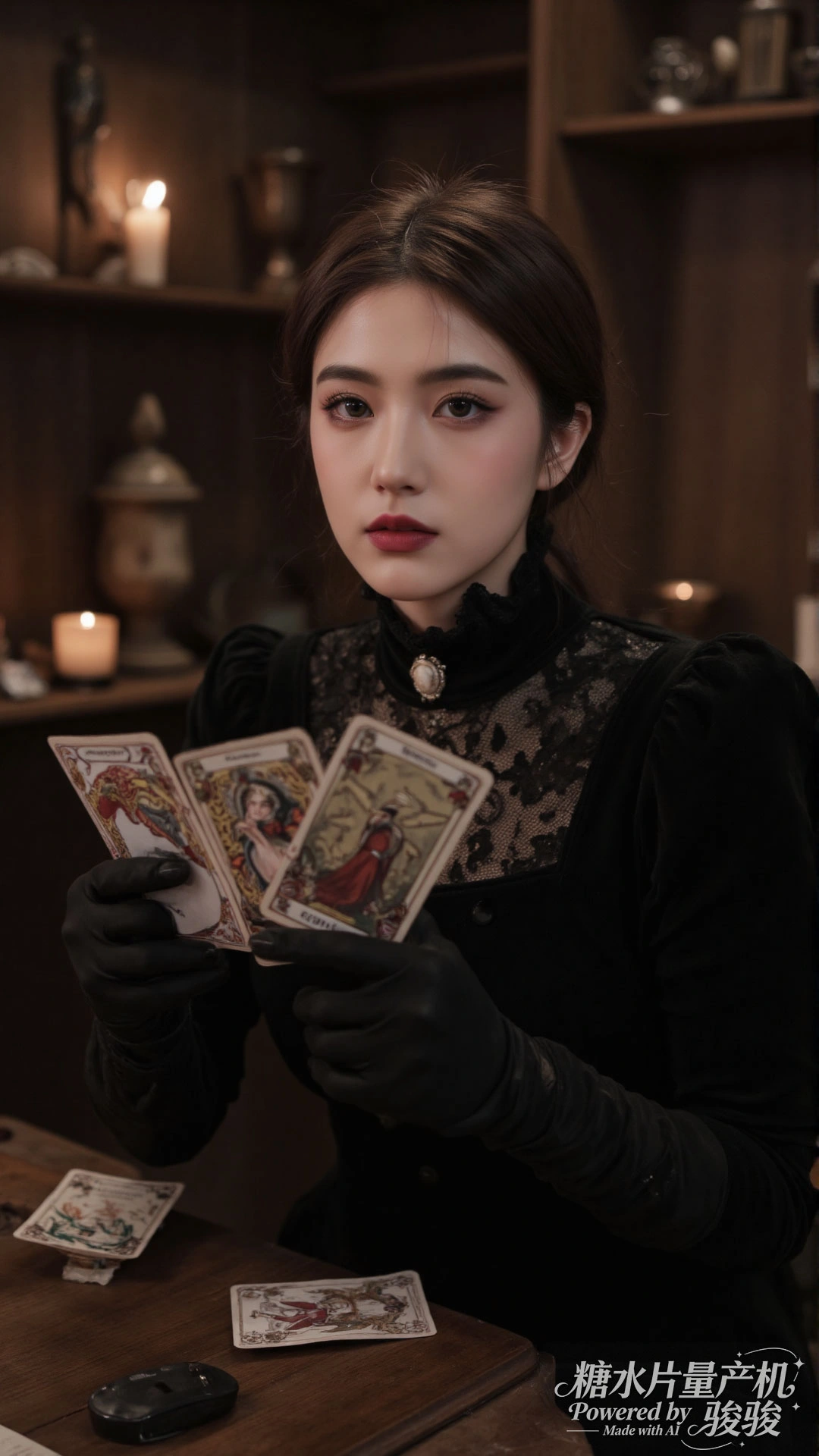 白裙幽婉，花簇清灵，萤光曳绿，夜园如梦