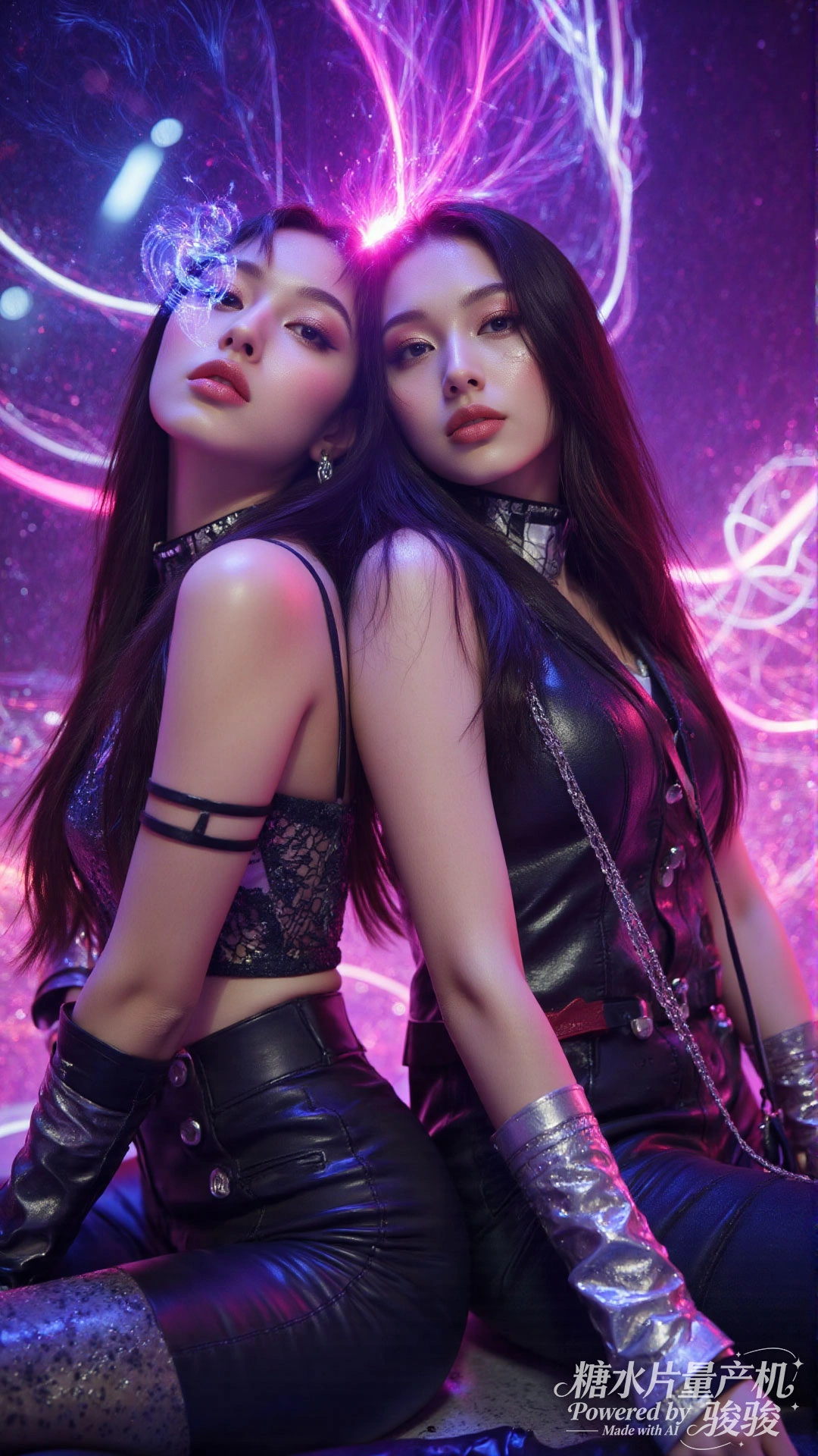 粉发娇俏，黑发白皙，星火璀璨，闺蜜情甜