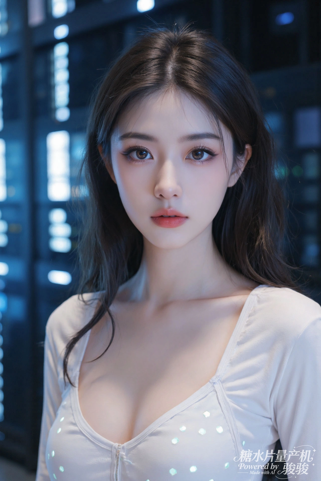 粉袍柔美，狮旁笃定，执笔绘梦，反差绝韵