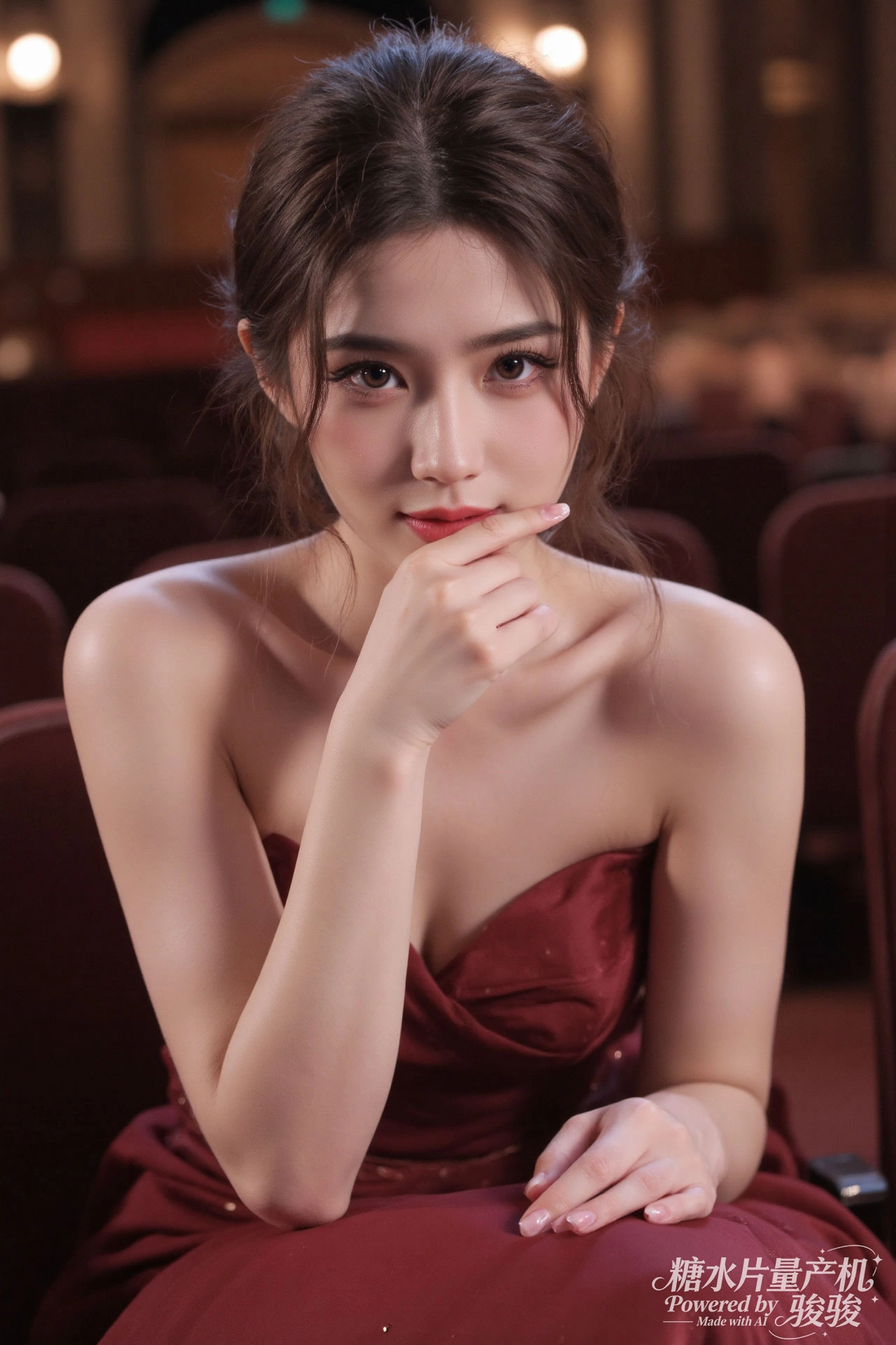 绿发空灵，白裙梦幻，花田烂漫，仙气悠然