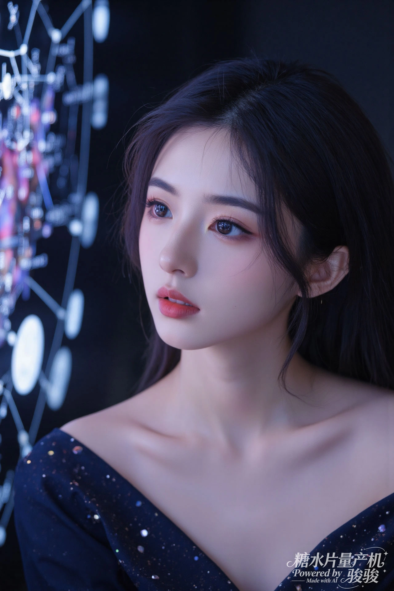 汉服华贵，红金典雅，冷墙 contrast，古韵悠然