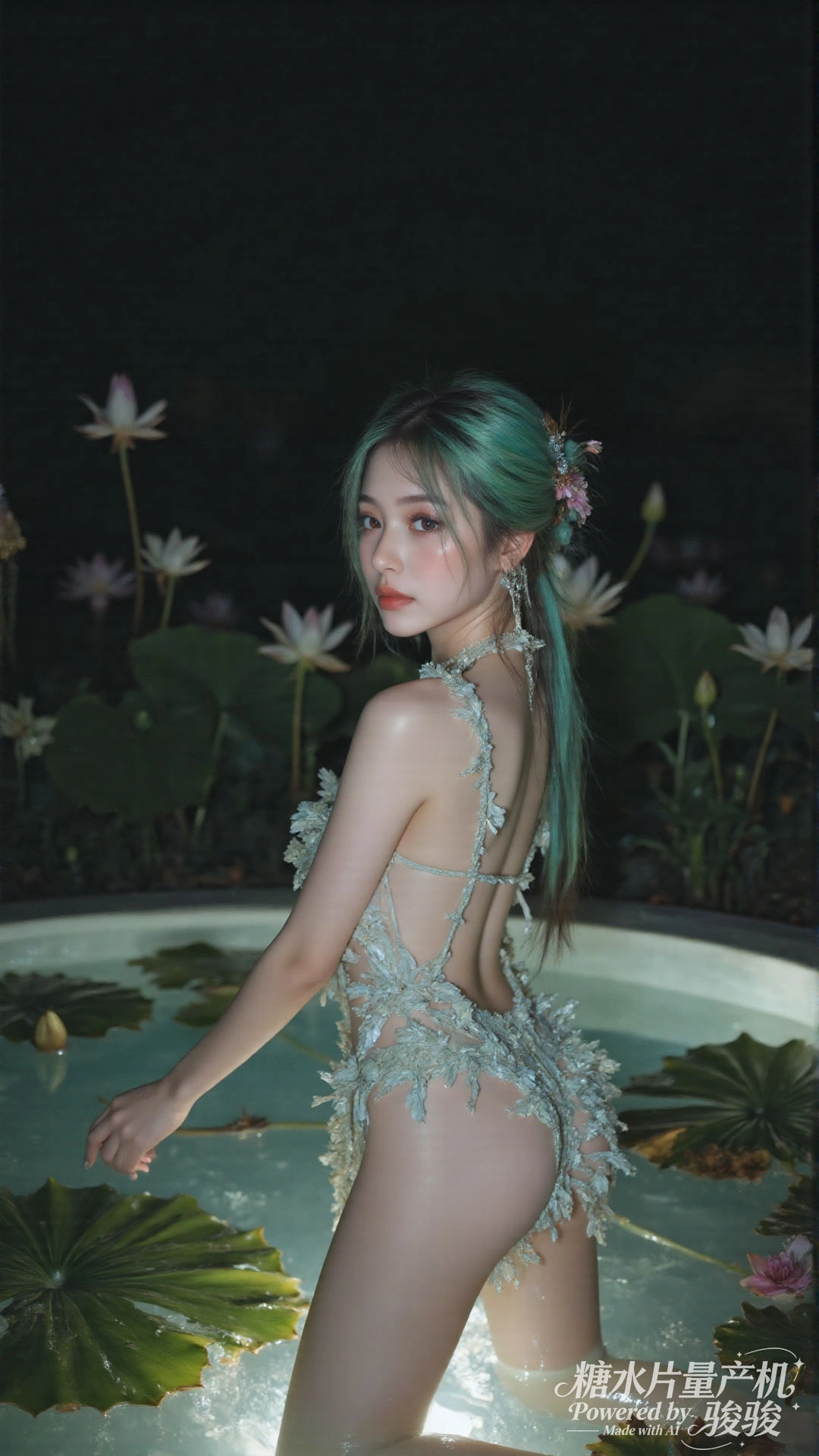 夜巷迷幻，霓虹魅惑，黑衫性感，都市冷艳