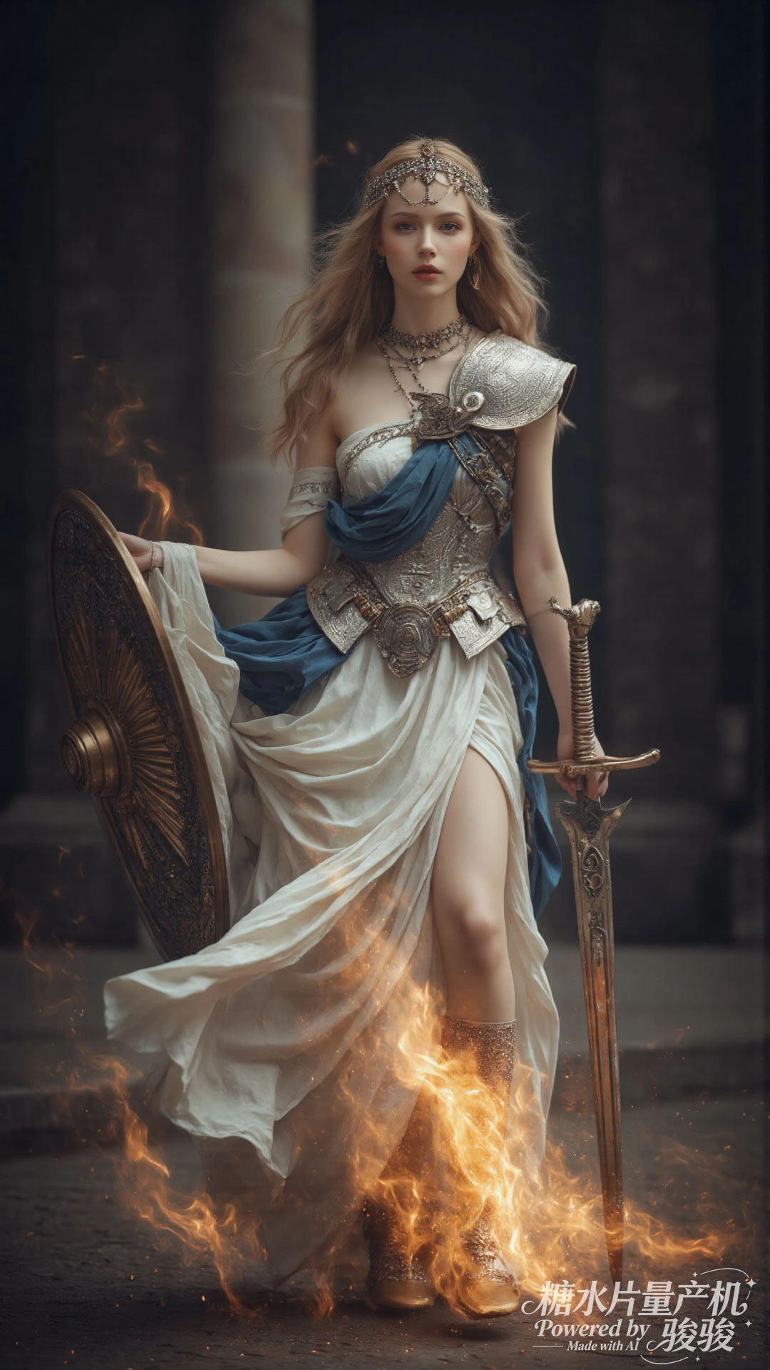 白裙空灵，花灯璀璨，花田幽蓝，仙女迷情