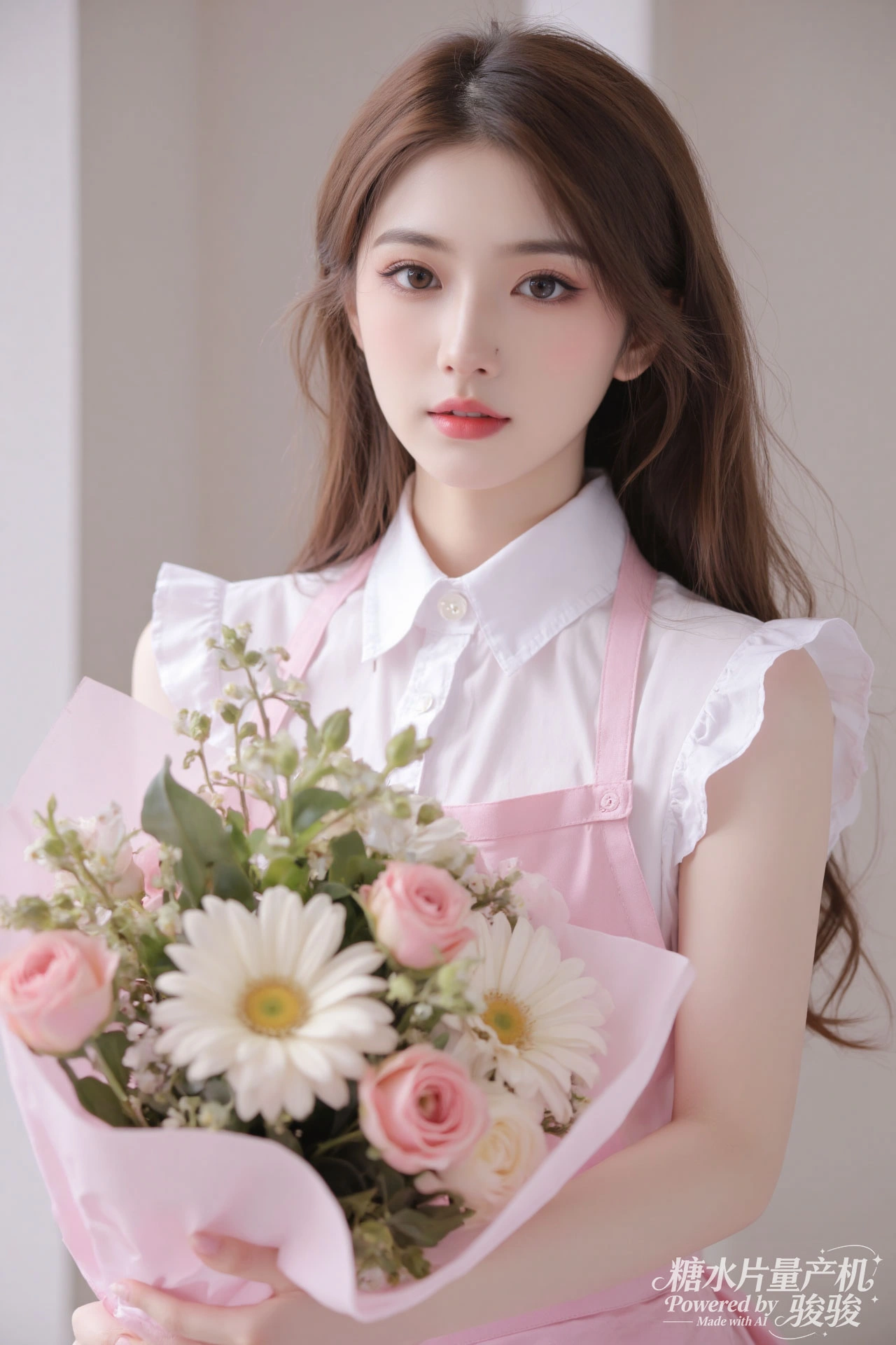 粉裙温柔，花束清新，少女甜美，花艺治愈