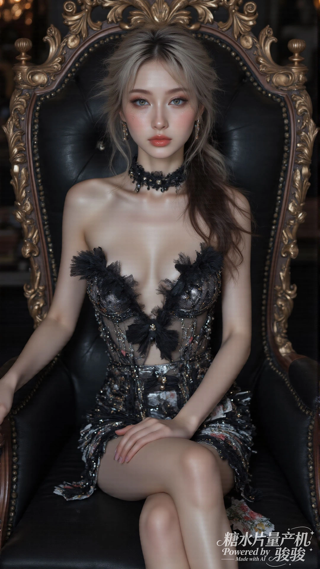 水帘灵动，水境幽谧，肌肤清透，浴女魅惑