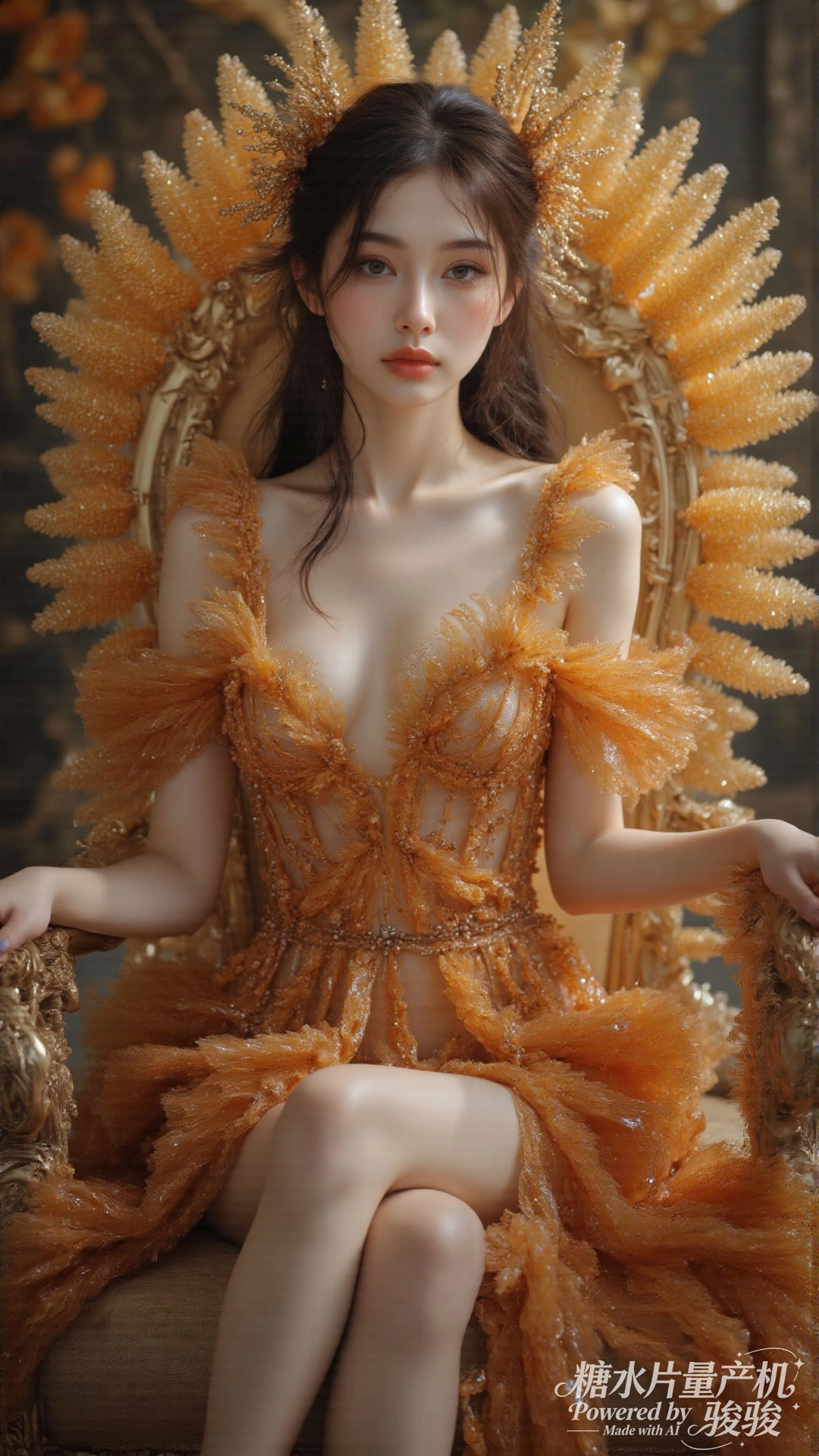 水帘灵动，水境幽谧，肌肤清透，浴女魅惑