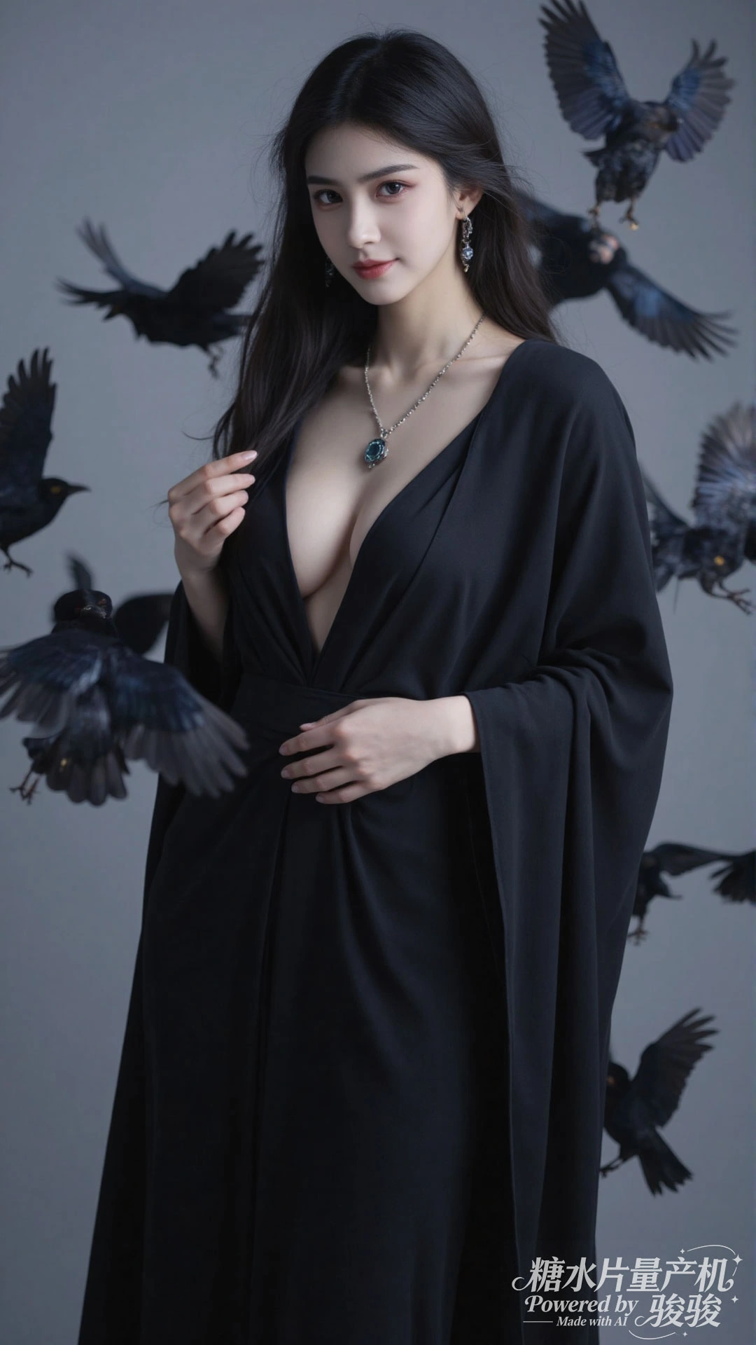 紫发仙侠，汉服雅致，剑佩灵动，山巅飒爽