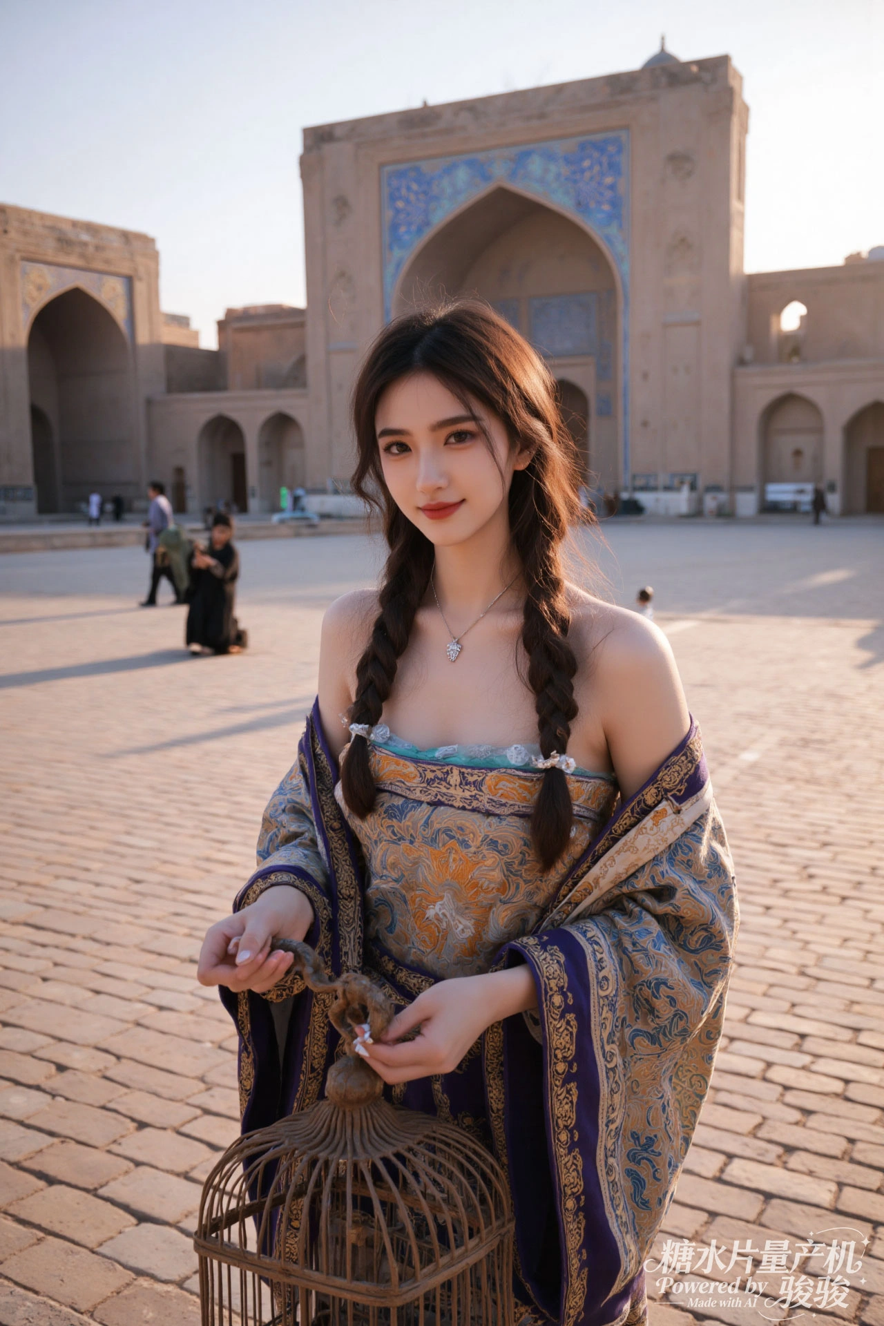 紫发仙侠，汉服雅致，剑佩灵动，山巅飒爽