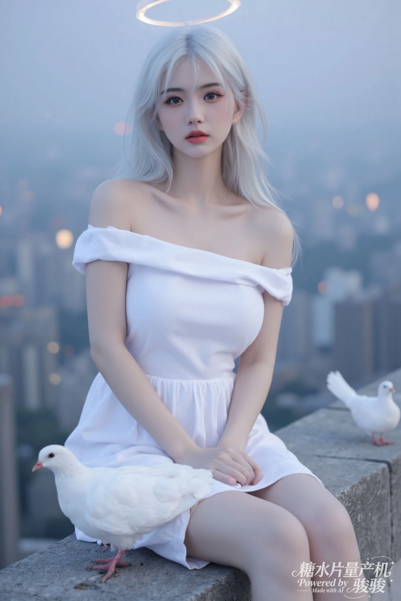 雪泉幽境，素肌凝霜