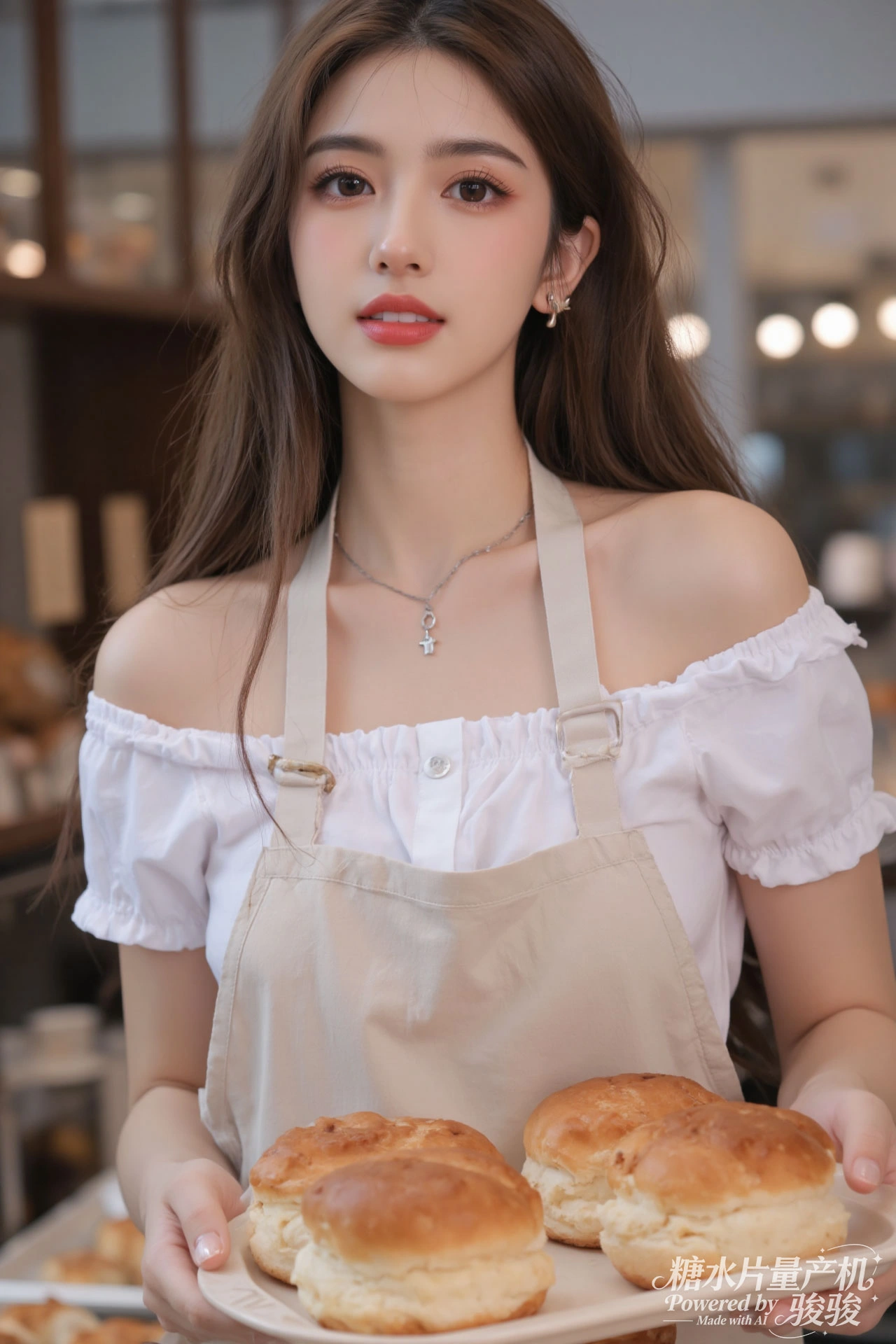 她在花木编织的圆框里舒展双臂，让人文与自然的脉络，在此刻共生出温柔的回响 ...