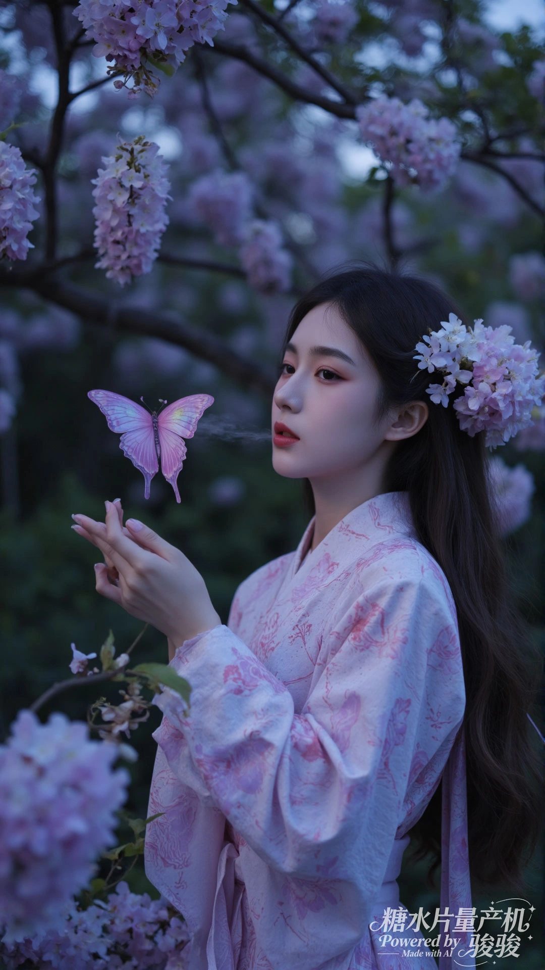 白裙与花影相拥，让自我在芬芳与梦幻的交融中，成了自然里一抹灵动的存在 ...