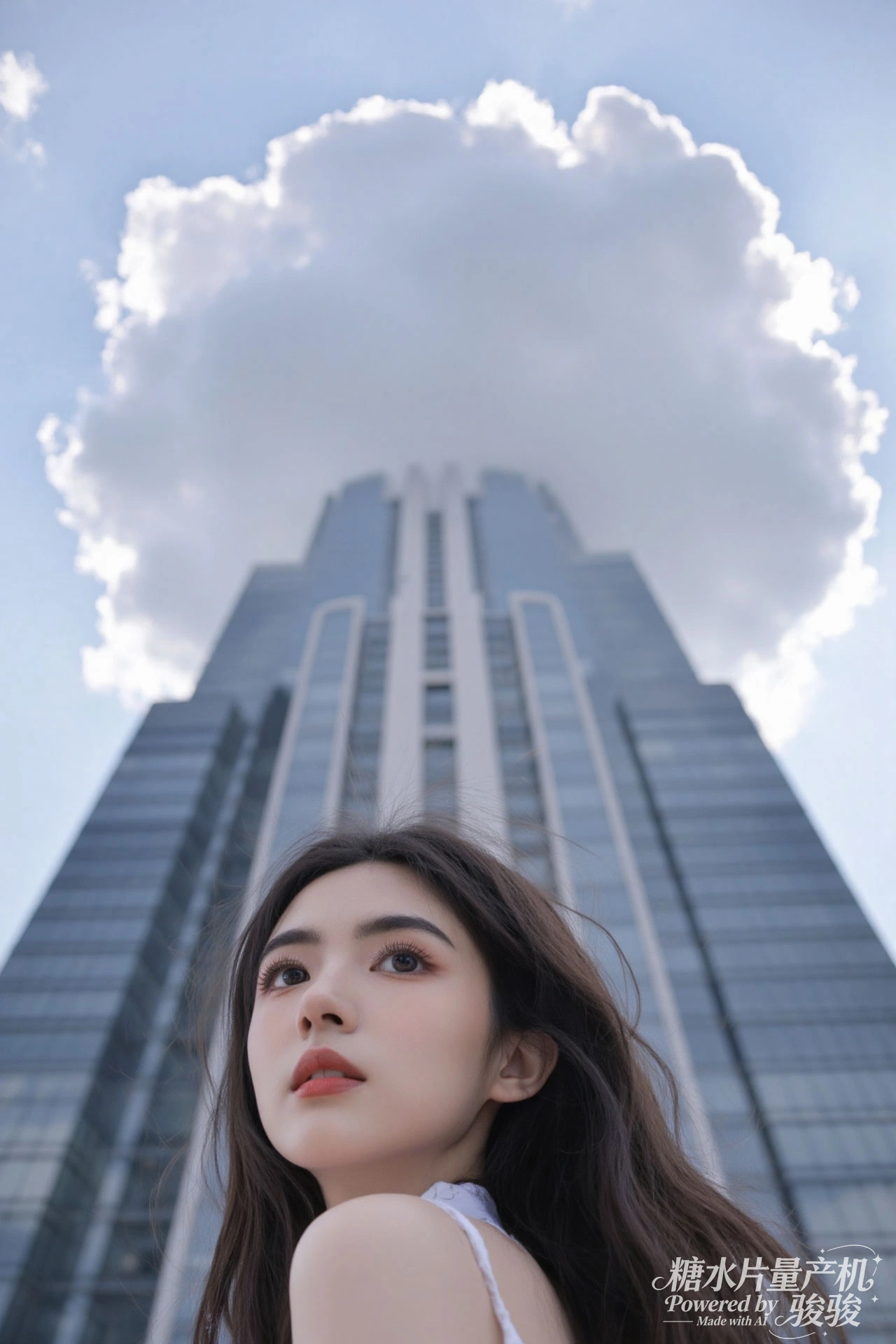 轻盈姿态仰望云端，让自我在都市的宏大与个体的渺小间，锚定了一份向上的存在张力 ...