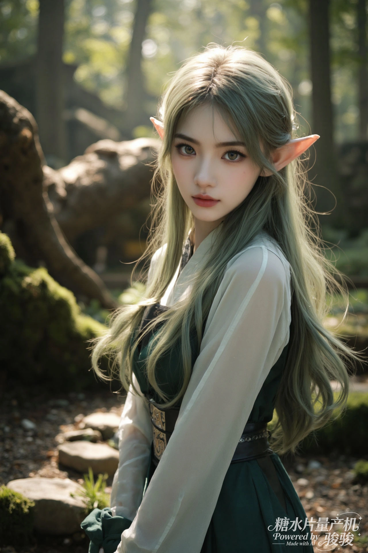 素衣融入自然，让自我在幽暗与天光的碰撞里，成了原始丛林里一抹灵动的存在微光 ...