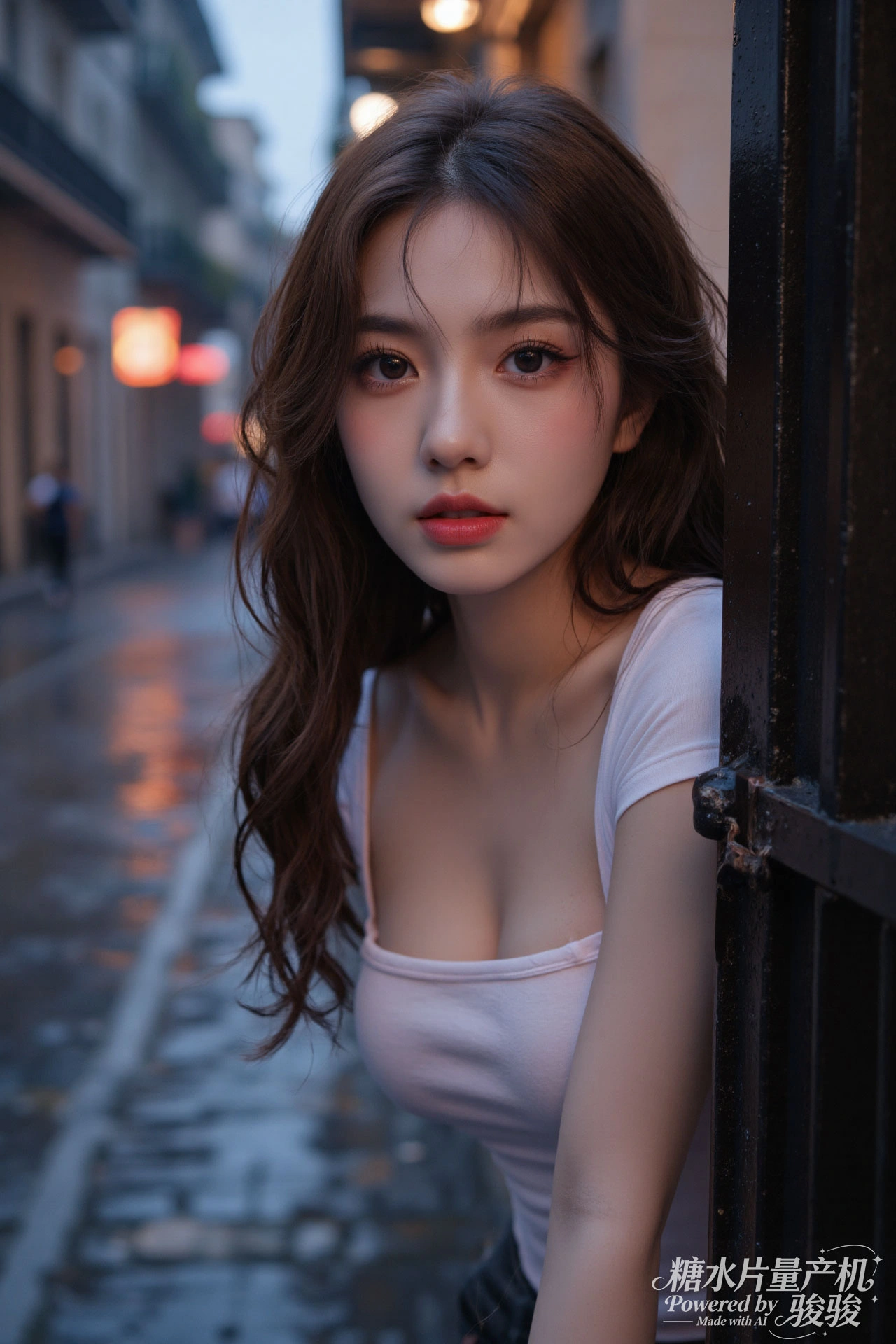 紫衣依偎柔光，让自我在赛博的迷幻与自身的柔美里，成为都市夜色中一抹梦幻的存在注脚 ...