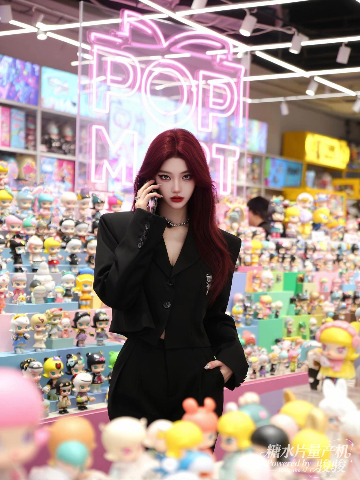 依偎着沉睡的白狮，羽翼与鬃毛同色，热带花草与梦幻光影交织