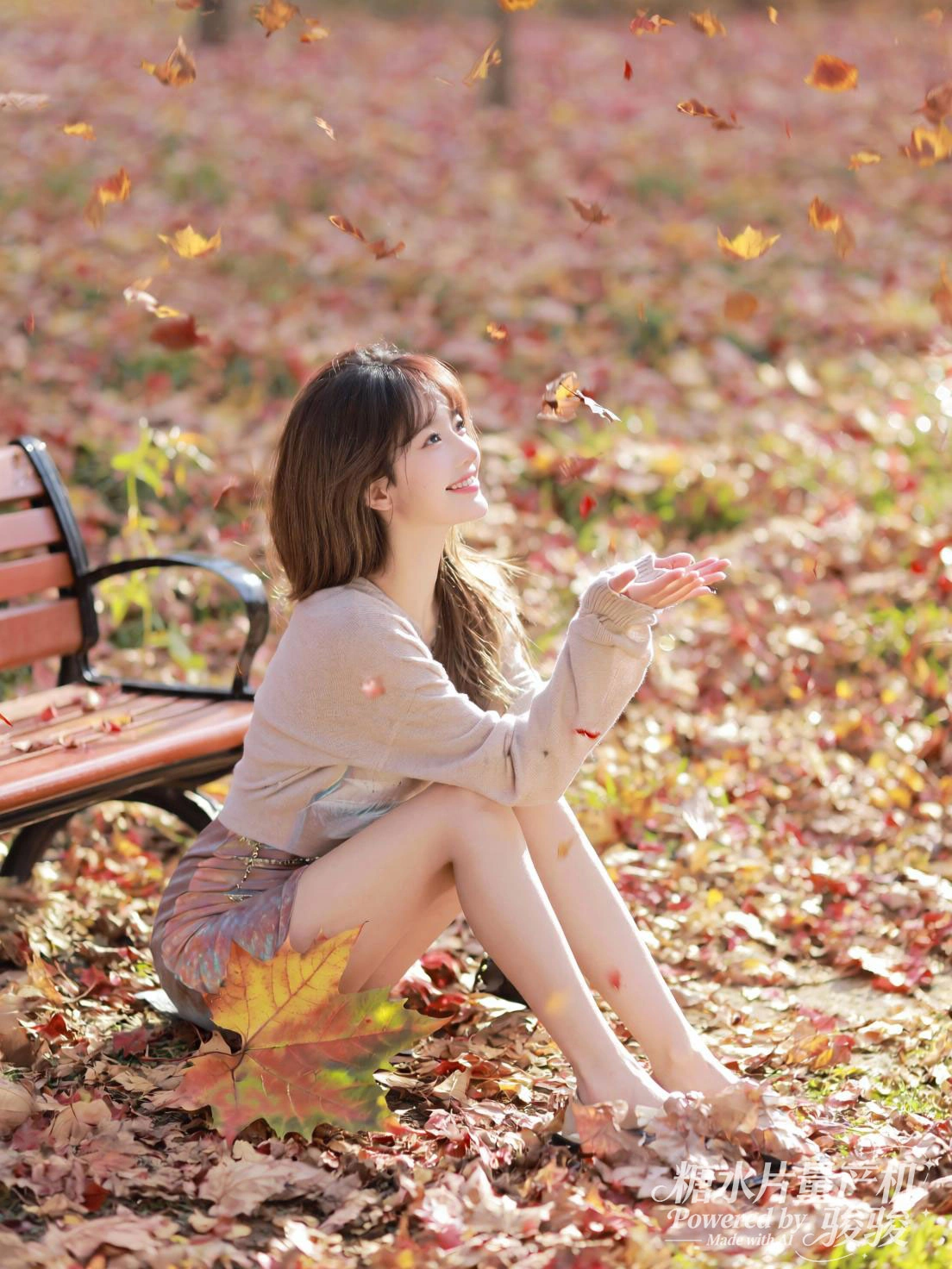 在画布上挥洒色彩，渐变红发与斑斓颜料呼应，艺术的随性与穿搭的大胆交织 ...