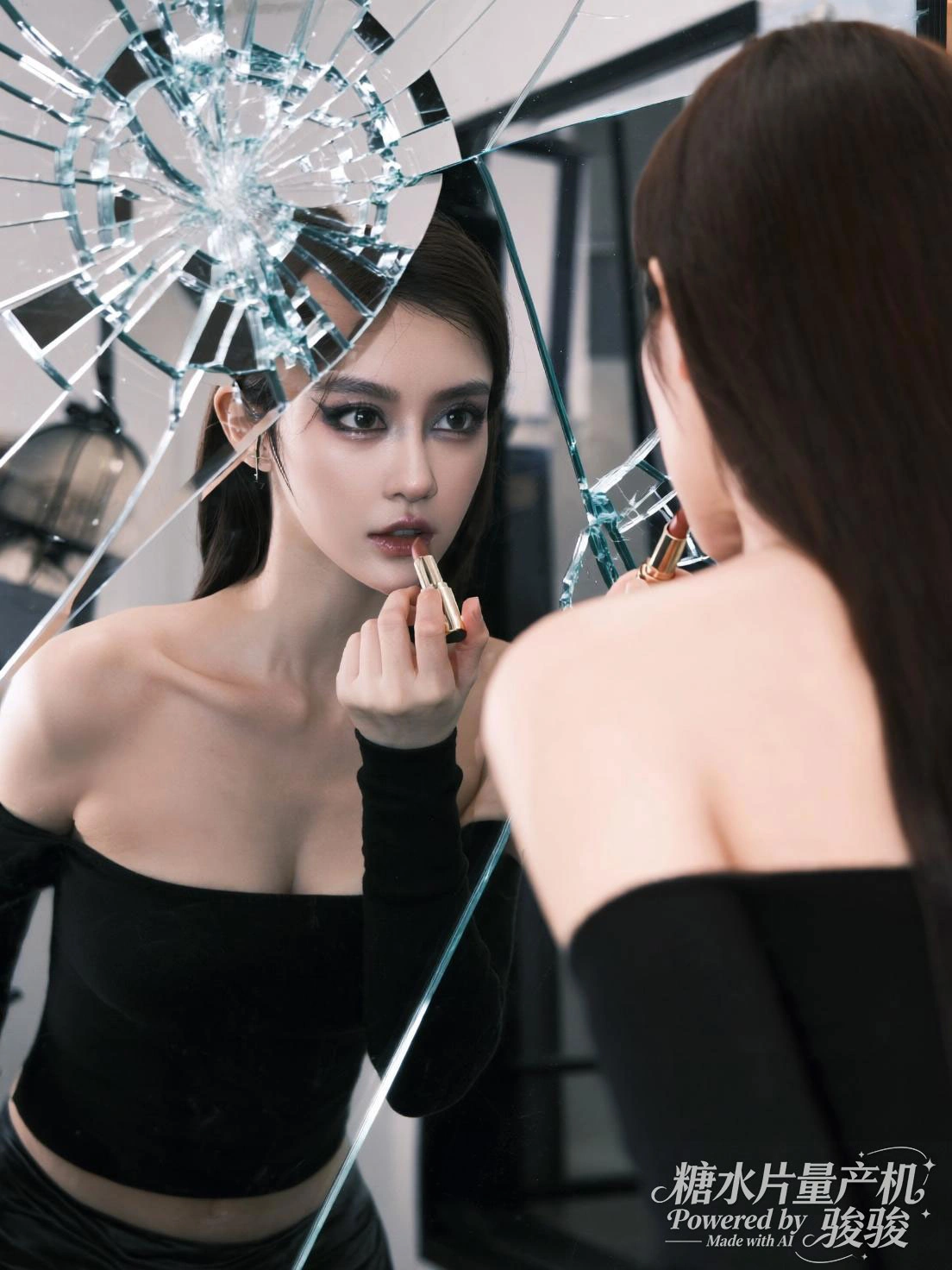 轻纱随舞飘动，星月为幕，沙海的孤寂与舞姿的魅惑交织