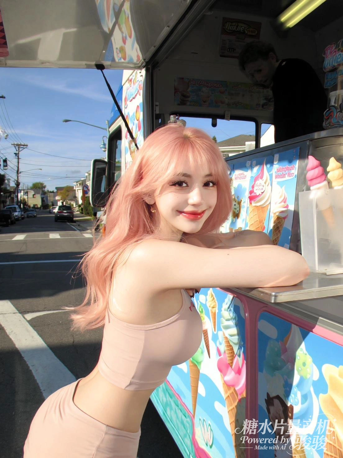 印花比基尼，肌肤凝着水珠，四周是繁茂的热带植物，雨林的野性与穿搭的热辣交织 ...