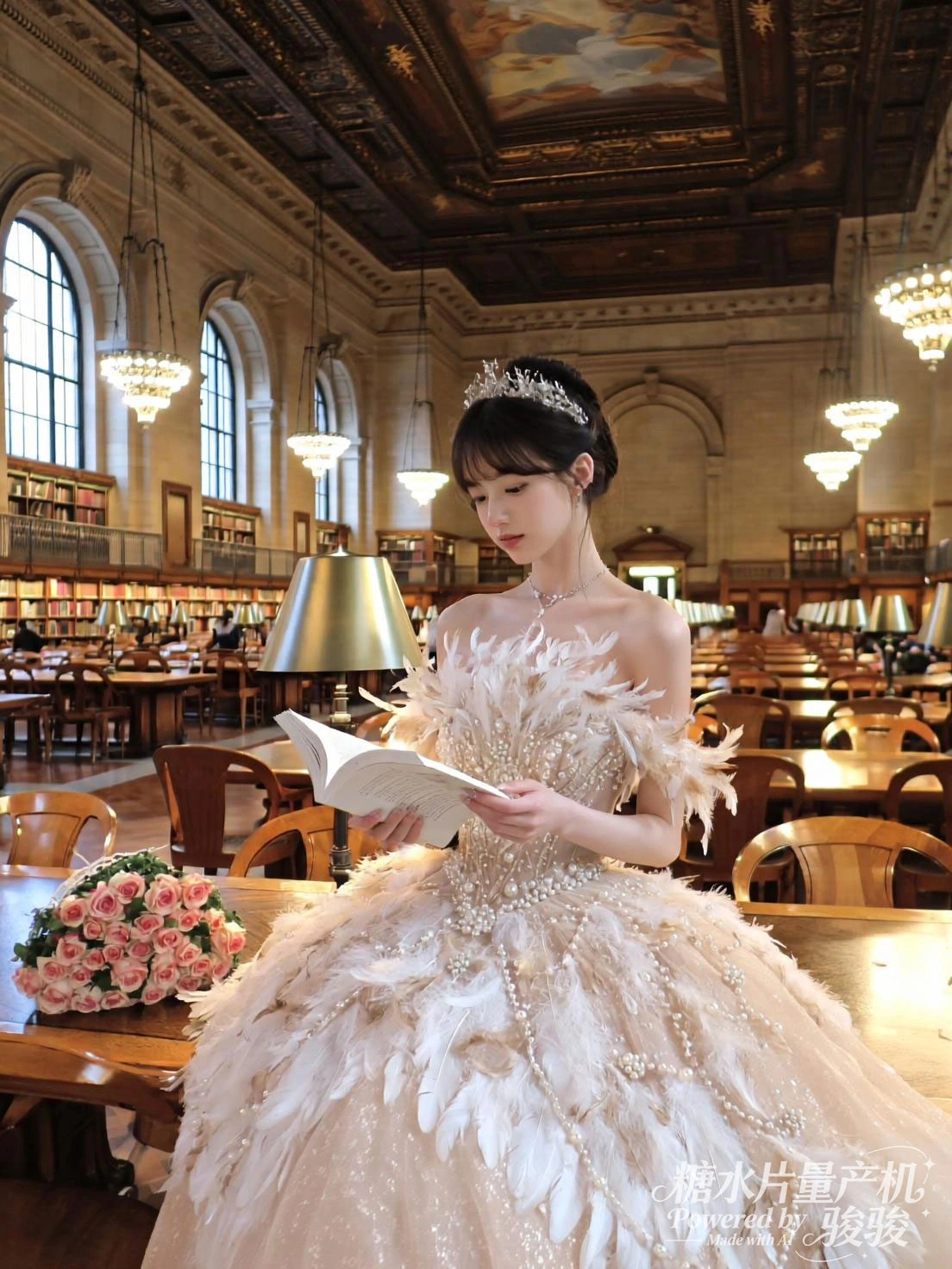 满桌美妆工具与镜前灯光呼应，幕后的精致与互动的亲昵交织