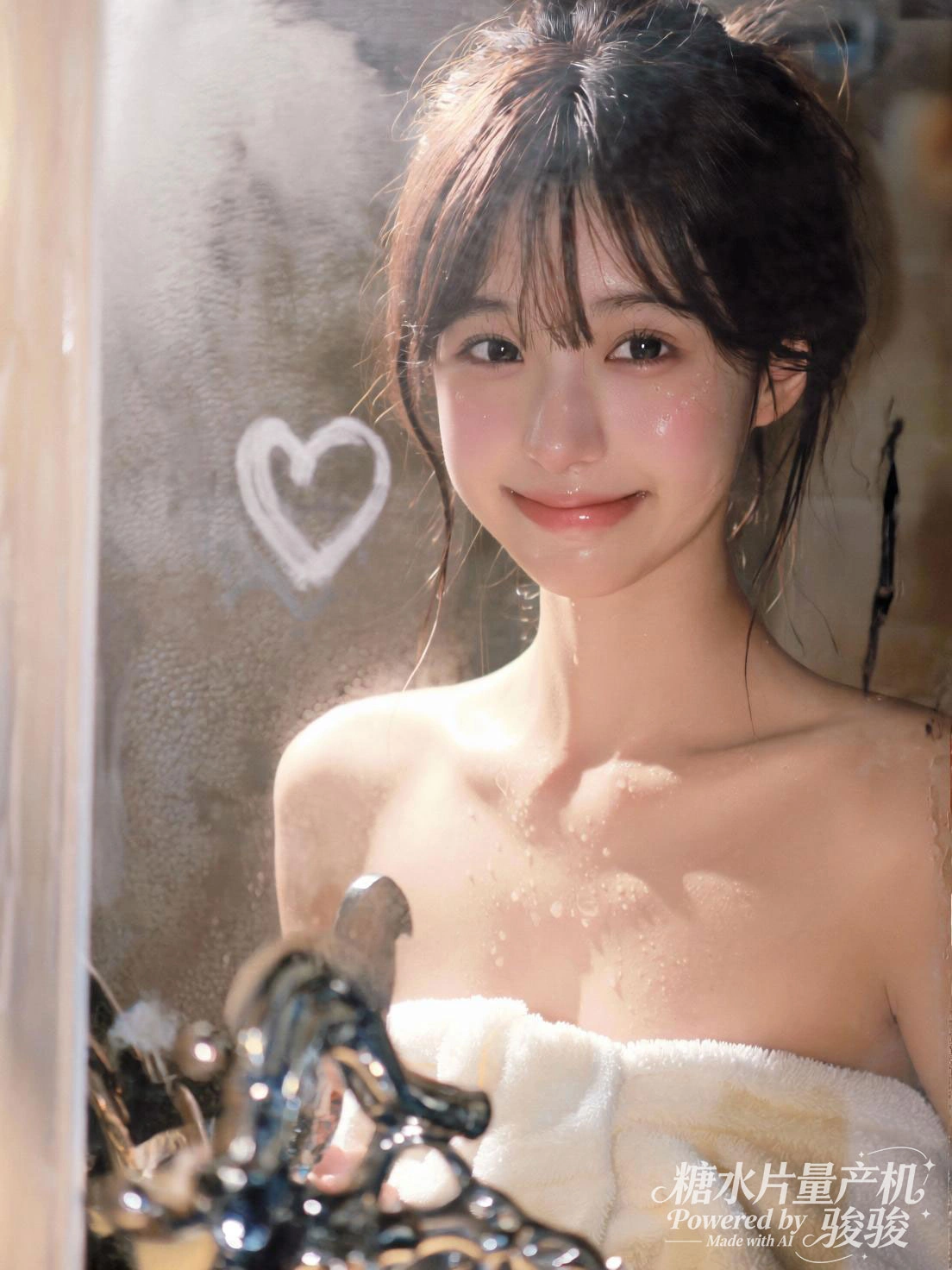 百叶窗的影子在肌肤交错，晨光的温柔与氛围的静谧交织，优雅独处时刻