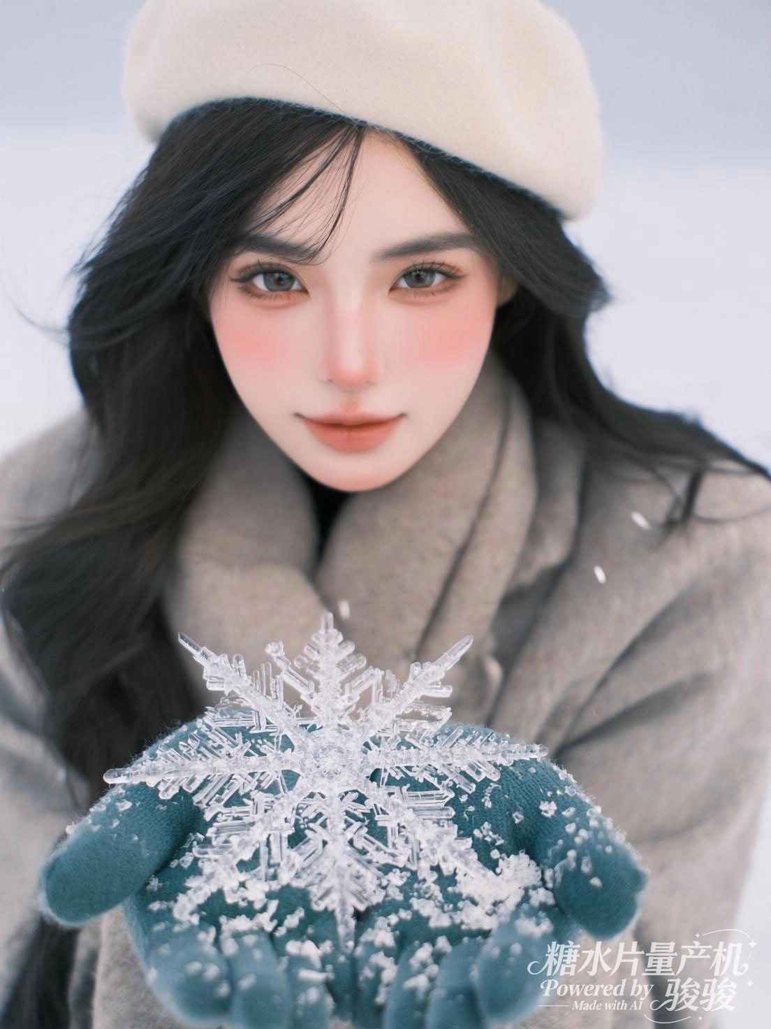 在火焰的绚烂中，身着红色抹胸裙，火花的热烈与裙装的明艳交织