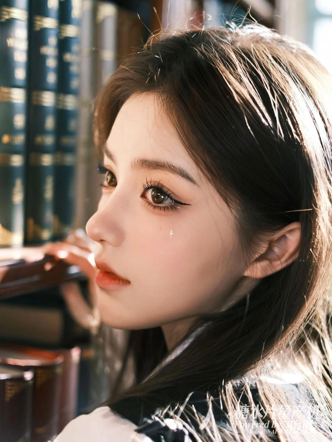 在火焰的绚烂中，身着红色抹胸裙，火花的热烈与裙装的明艳交织