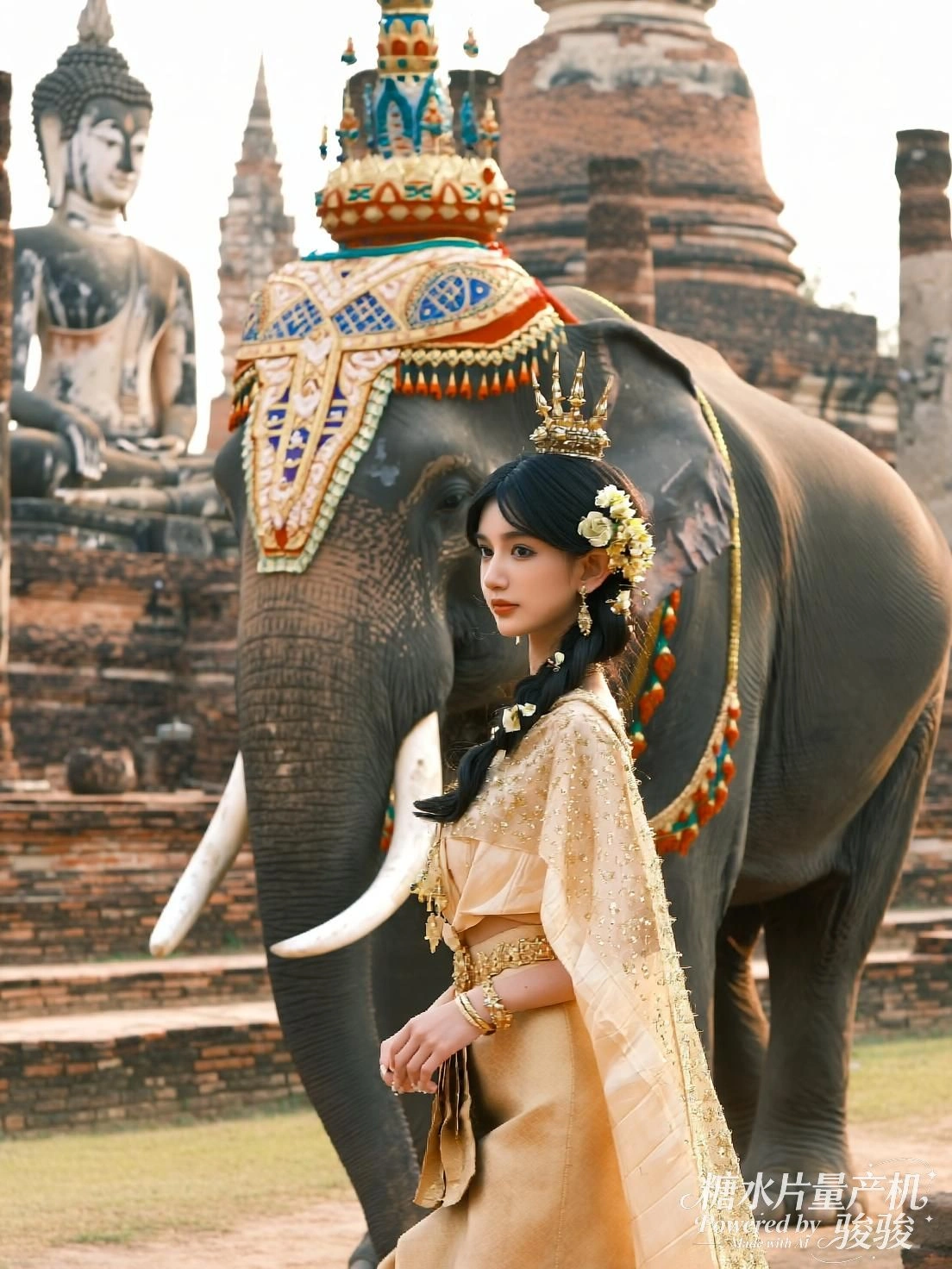 超大份粉色冰淇淋，海水湛蓝，白沙细腻，海滨的明媚与甜筒的诱人交织