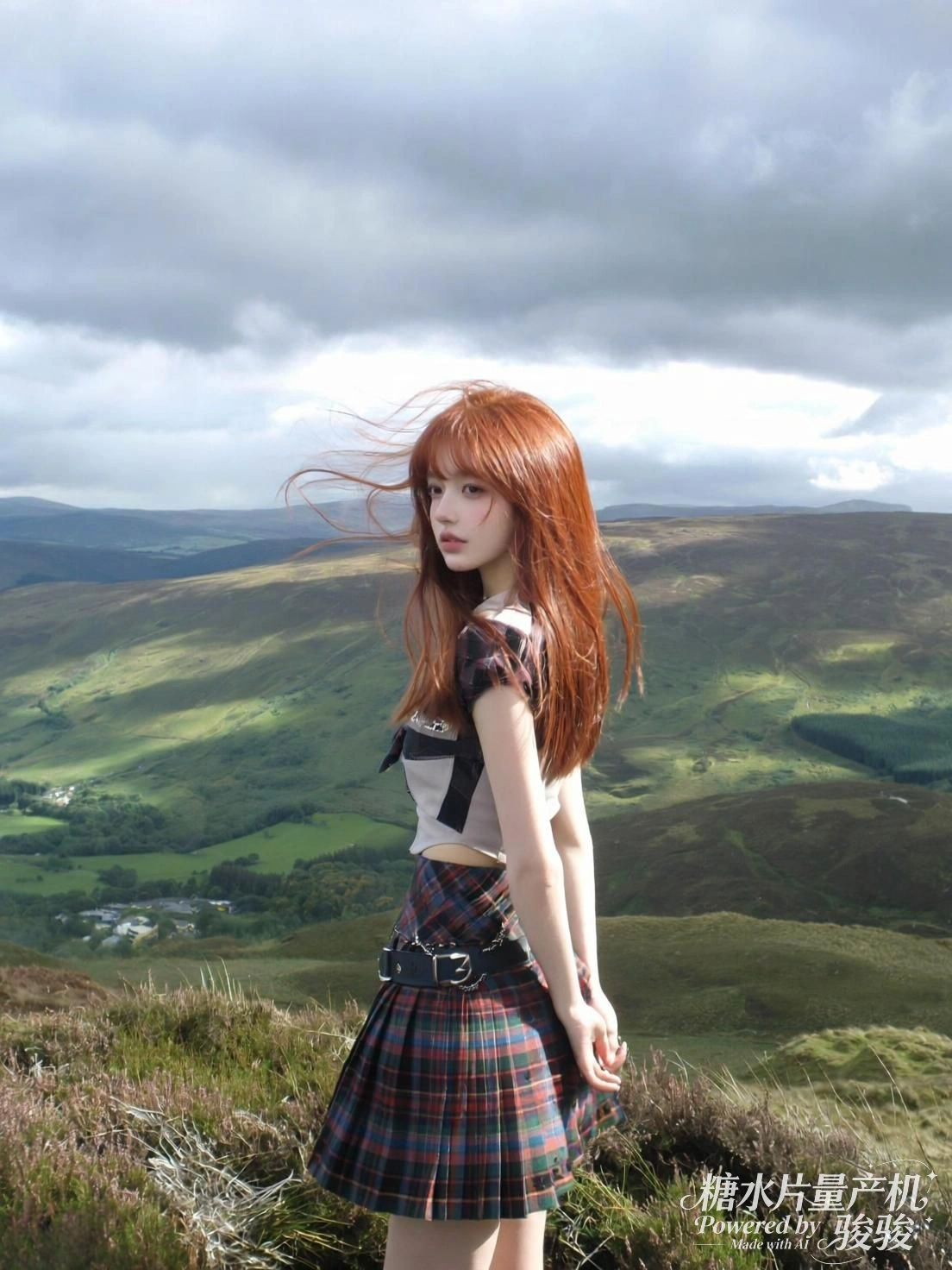 超大份粉色冰淇淋，海水湛蓝，白沙细腻，海滨的明媚与甜筒的诱人交织