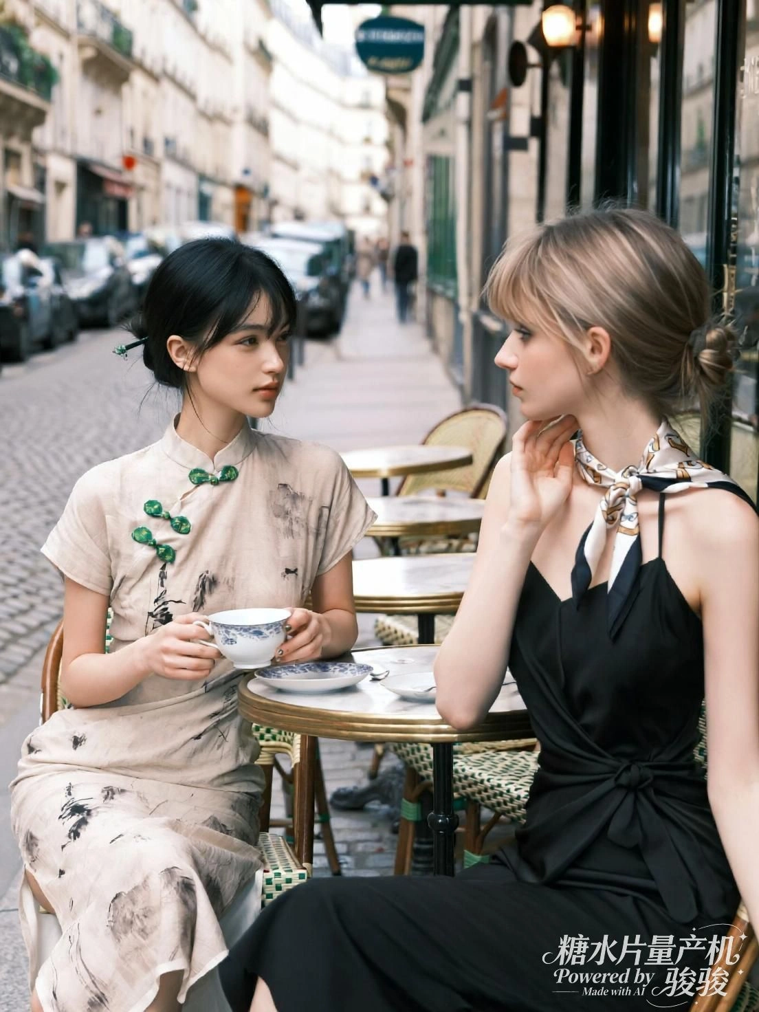 笑容明媚，琳琅满目的小吃与菜单，烟火气的街巷与美食的甜蜜交织