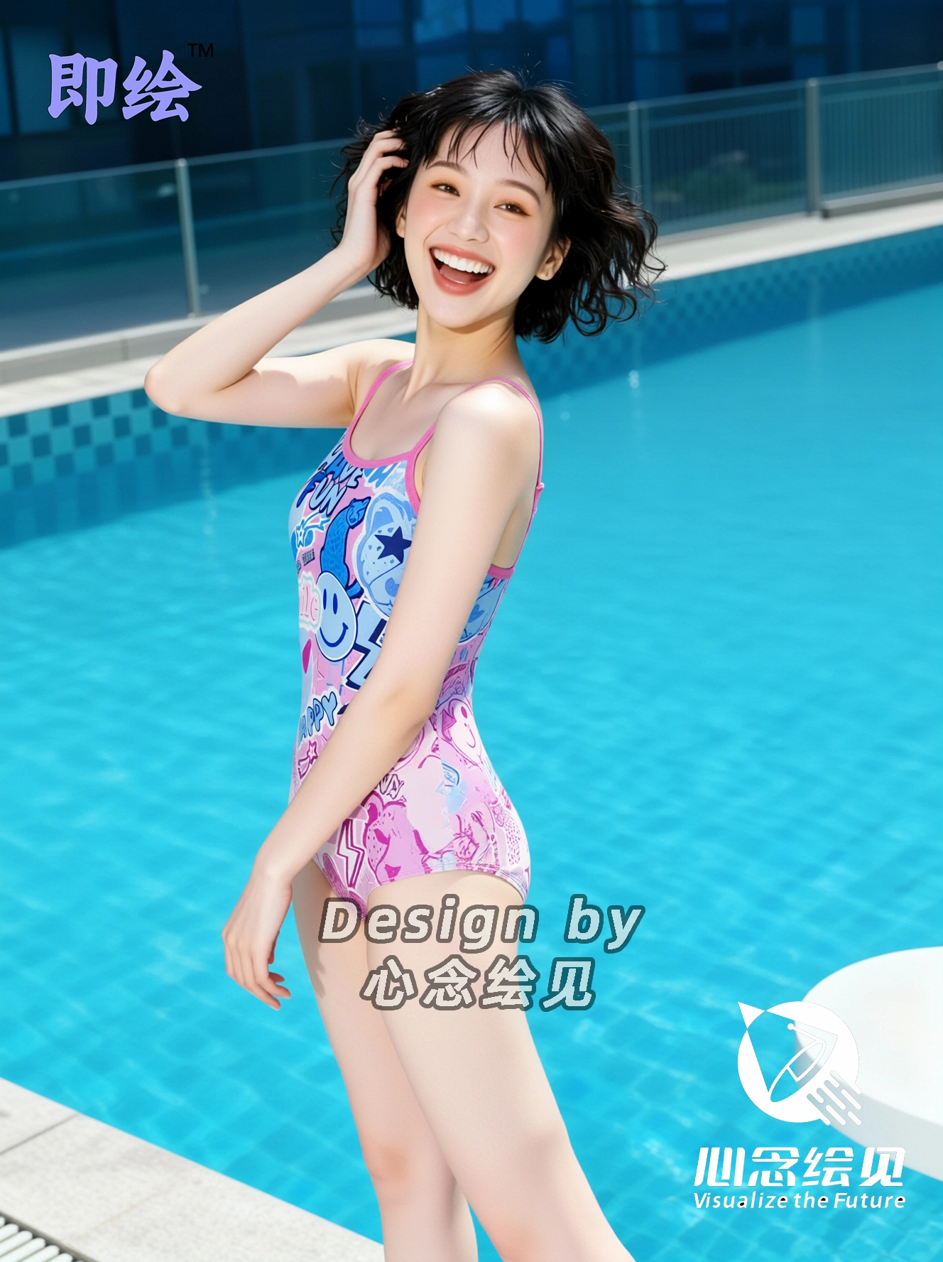 电商泳装套图，电商AI摄影，反季节拍摄