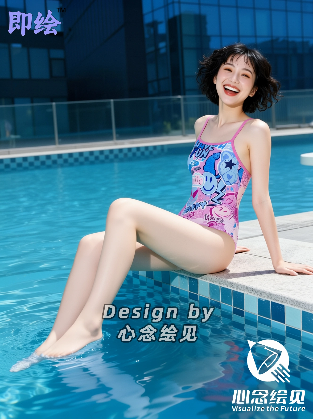 电商泳装套图，电商AI摄影，反季节拍摄