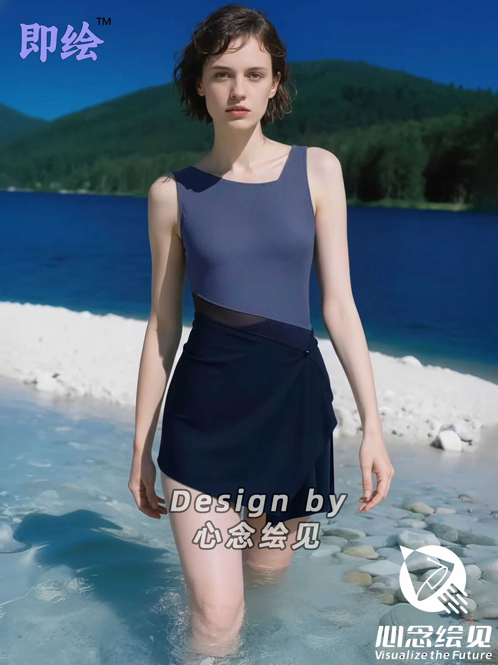 电商泳装套图，电商AI摄影，跨境电商