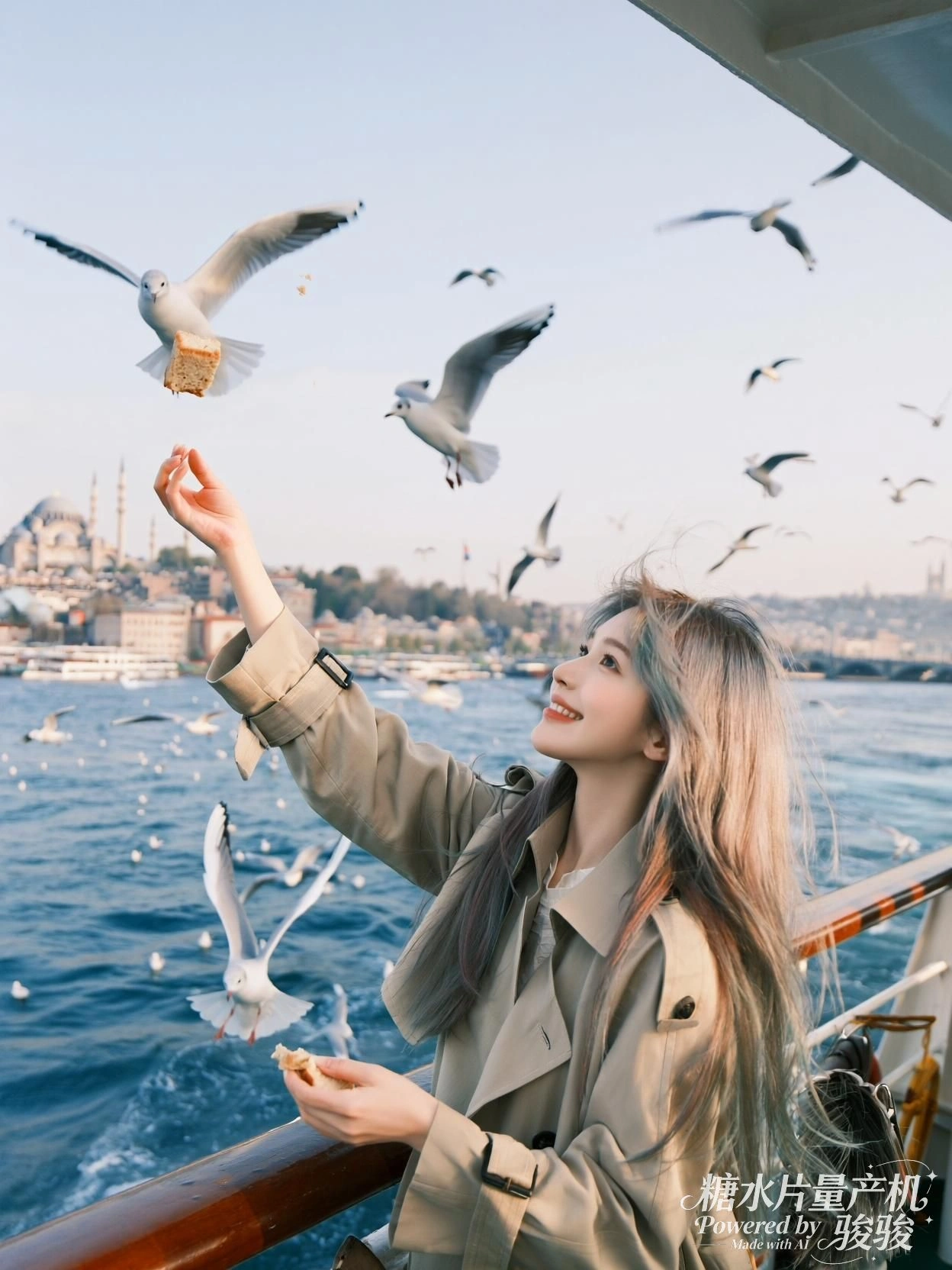 她递出的不是食物，是瞬间与飞翔之间的契约