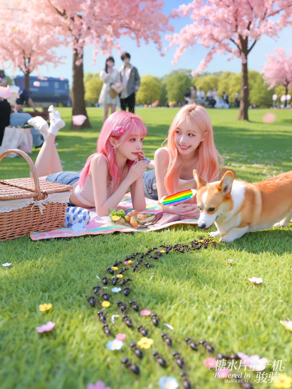 她赤足行于镜面湖，天地间只剩一步一痕的寂静