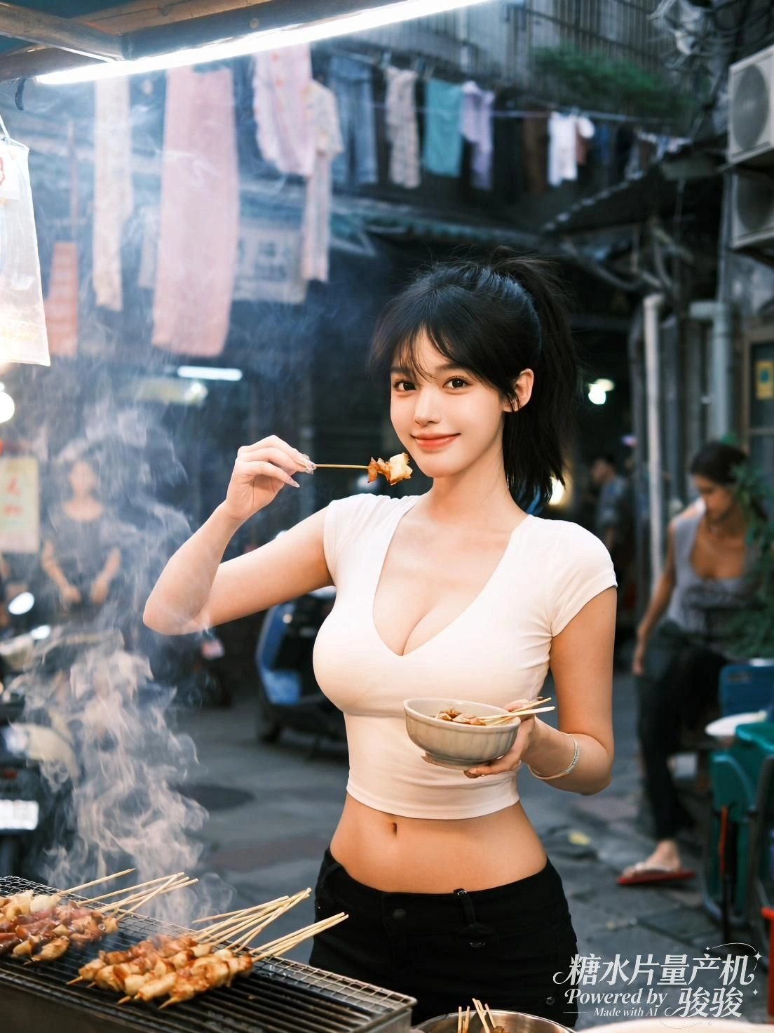 她立于机械之海，银发与冷光共构一道未完成的诗