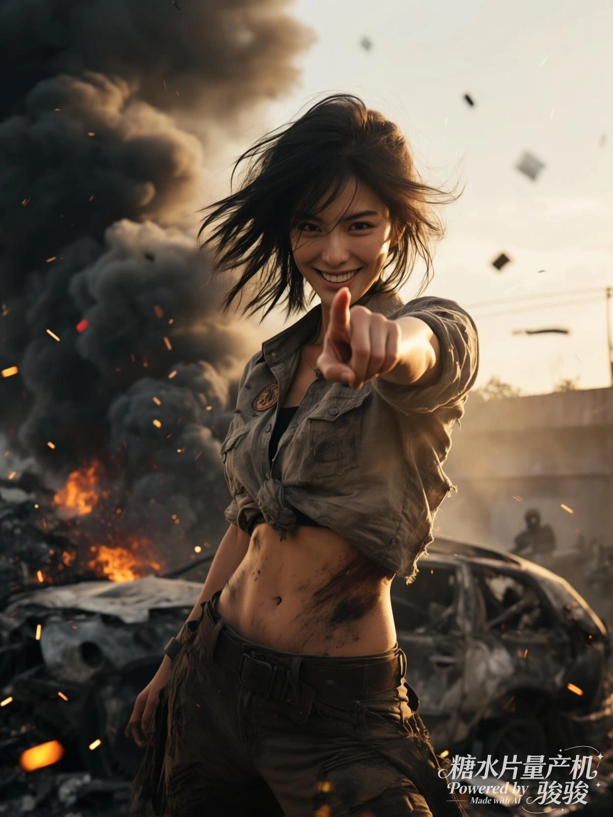 她立于机械之海，银发与冷光共构一道未完成的诗