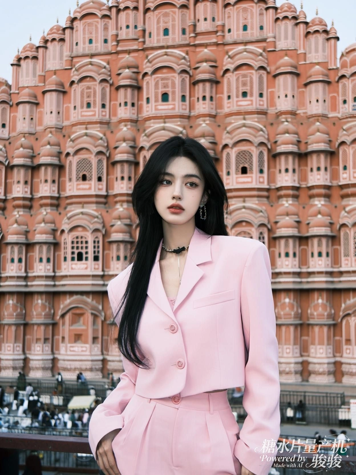 她坐于暗室，黑裙与烛影共织一场无声的仪式