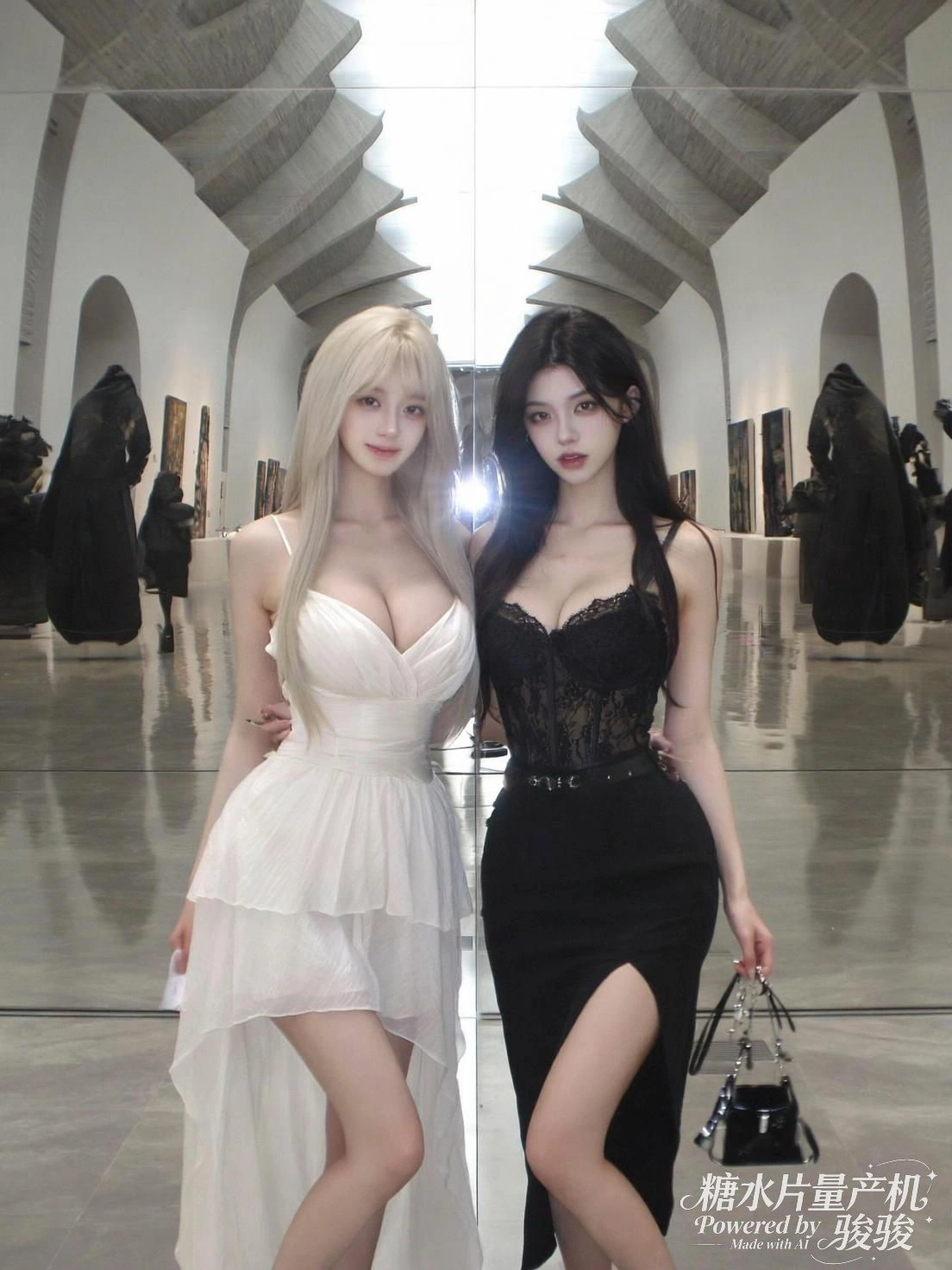 她轻触黑胶，指尖悬停于声音即将苏醒的刹那