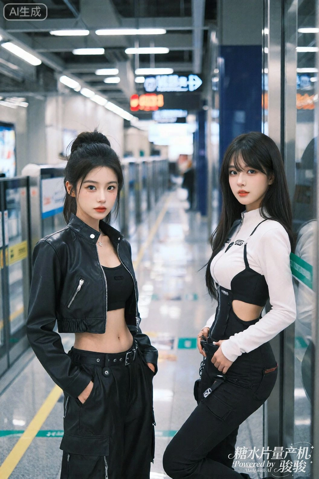 她们在气球花丛中微笑，仿佛世界本应如此轻盈